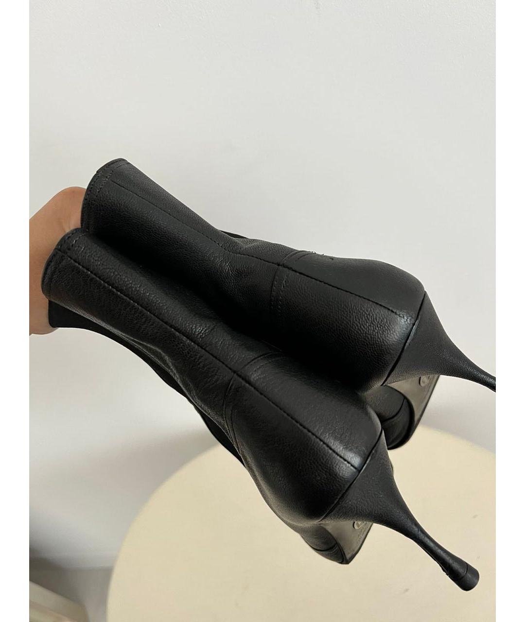 DOLCE&GABBANA Черные кожаные ботильоны, фото 6