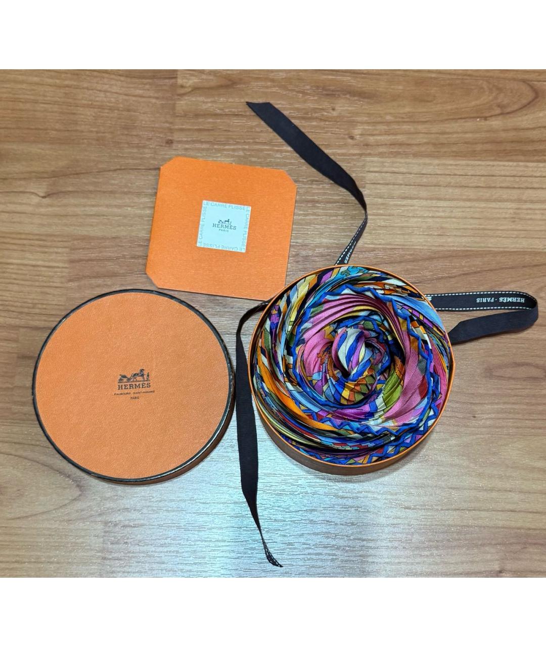 HERMES Мульти шелковый платок, фото 4