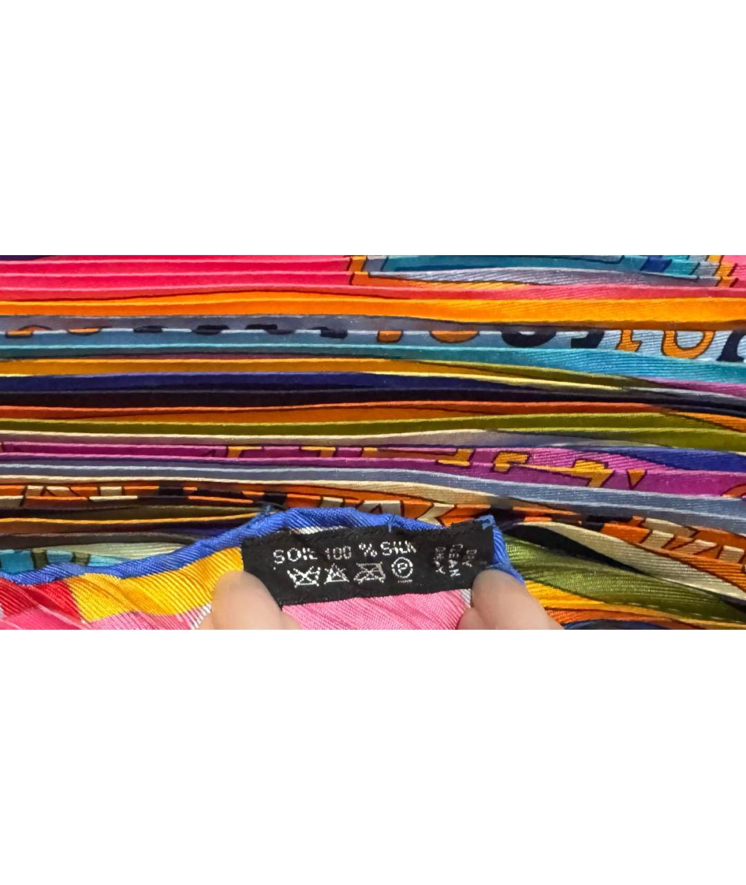 HERMES Мульти шелковый платок, фото 3