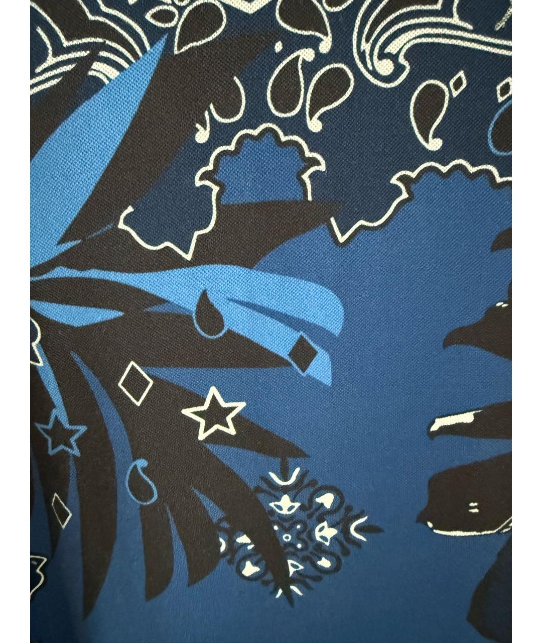 ETRO Синее хлопковое поло с коротким рукавом, фото 3