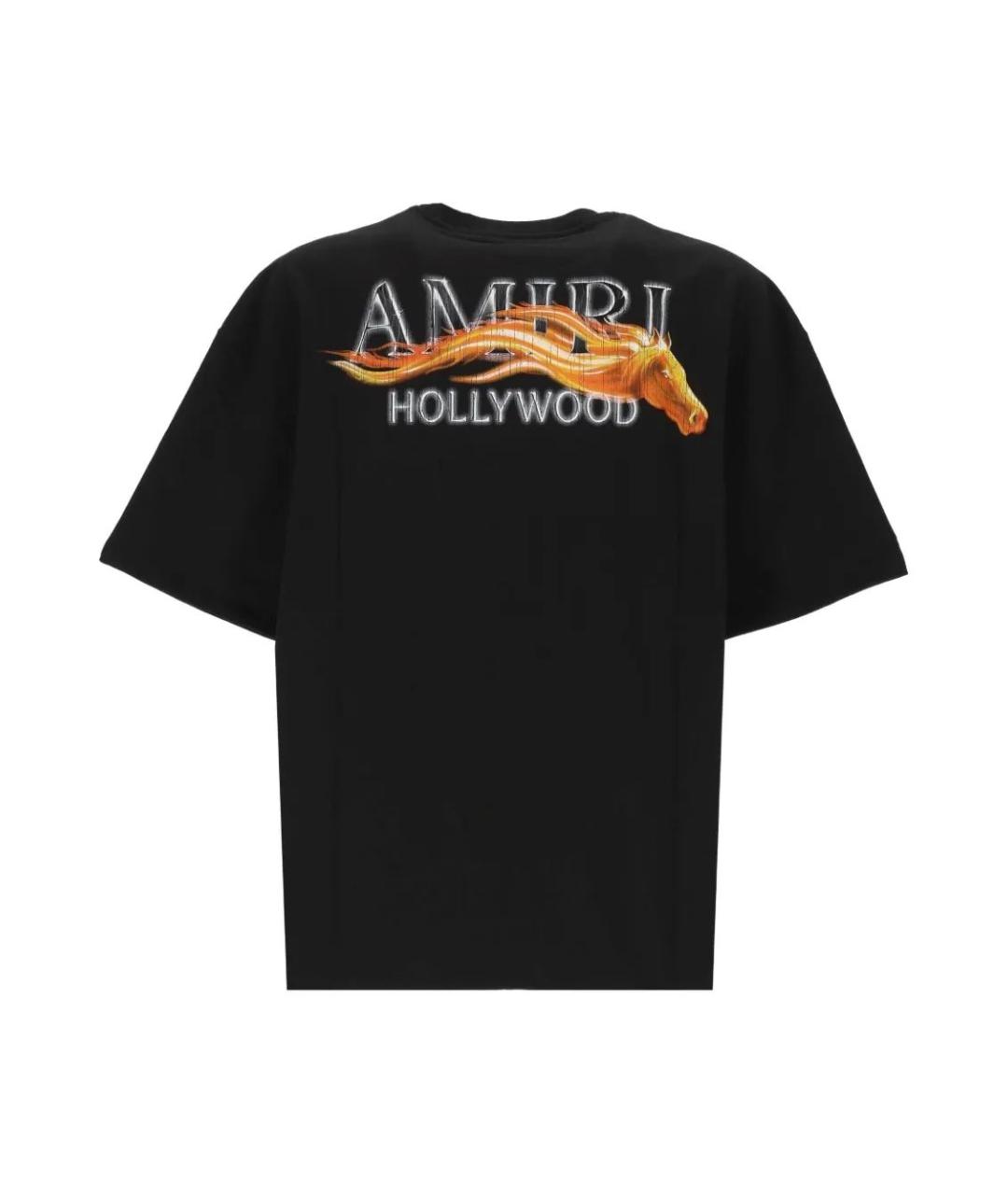 AMIRI Черная хлопковая футболка, фото 2