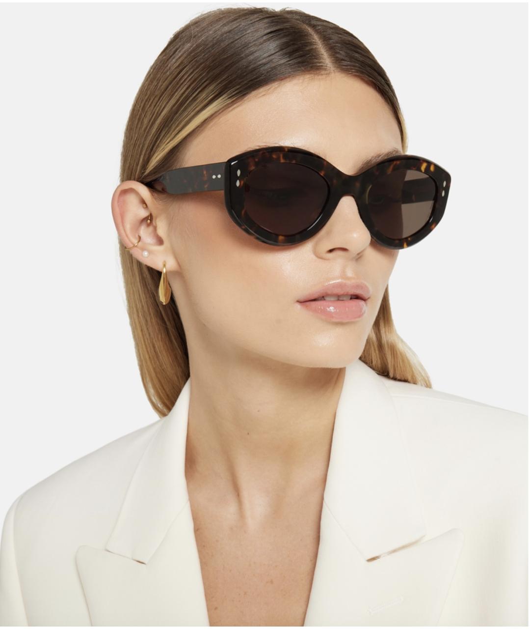 ISABEL MARANT Черные пластиковые солнцезащитные очки, фото 4