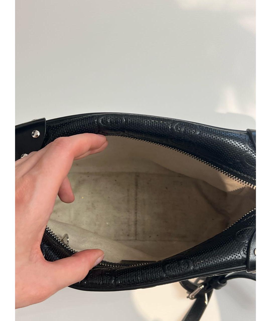 GUCCI Черная кожаная сумка через плечо, фото 4