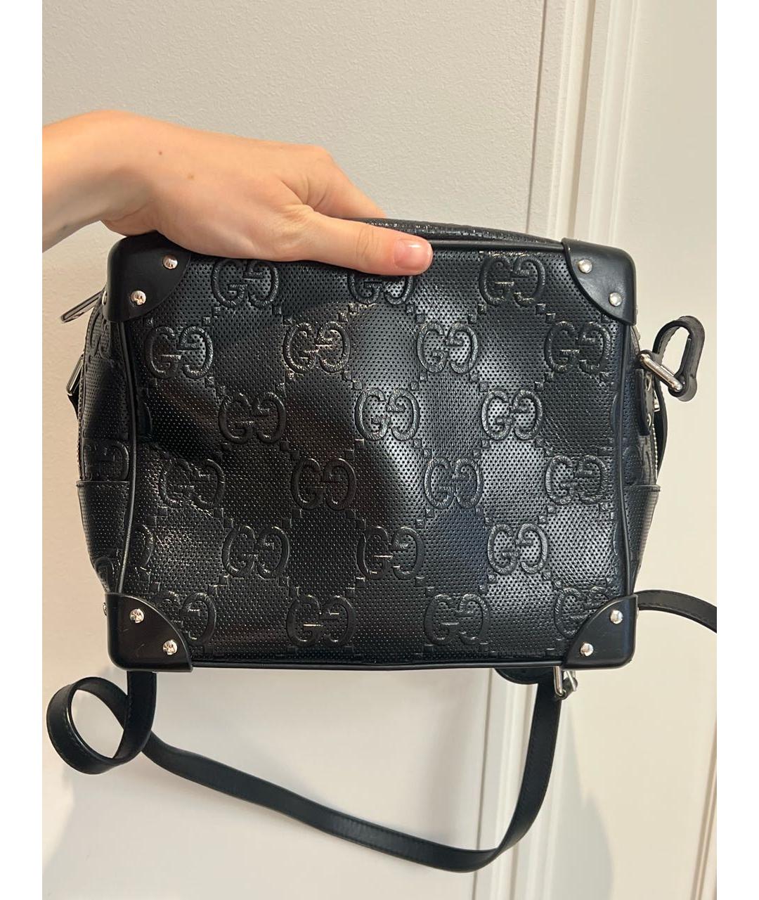 GUCCI Черная кожаная сумка через плечо, фото 2