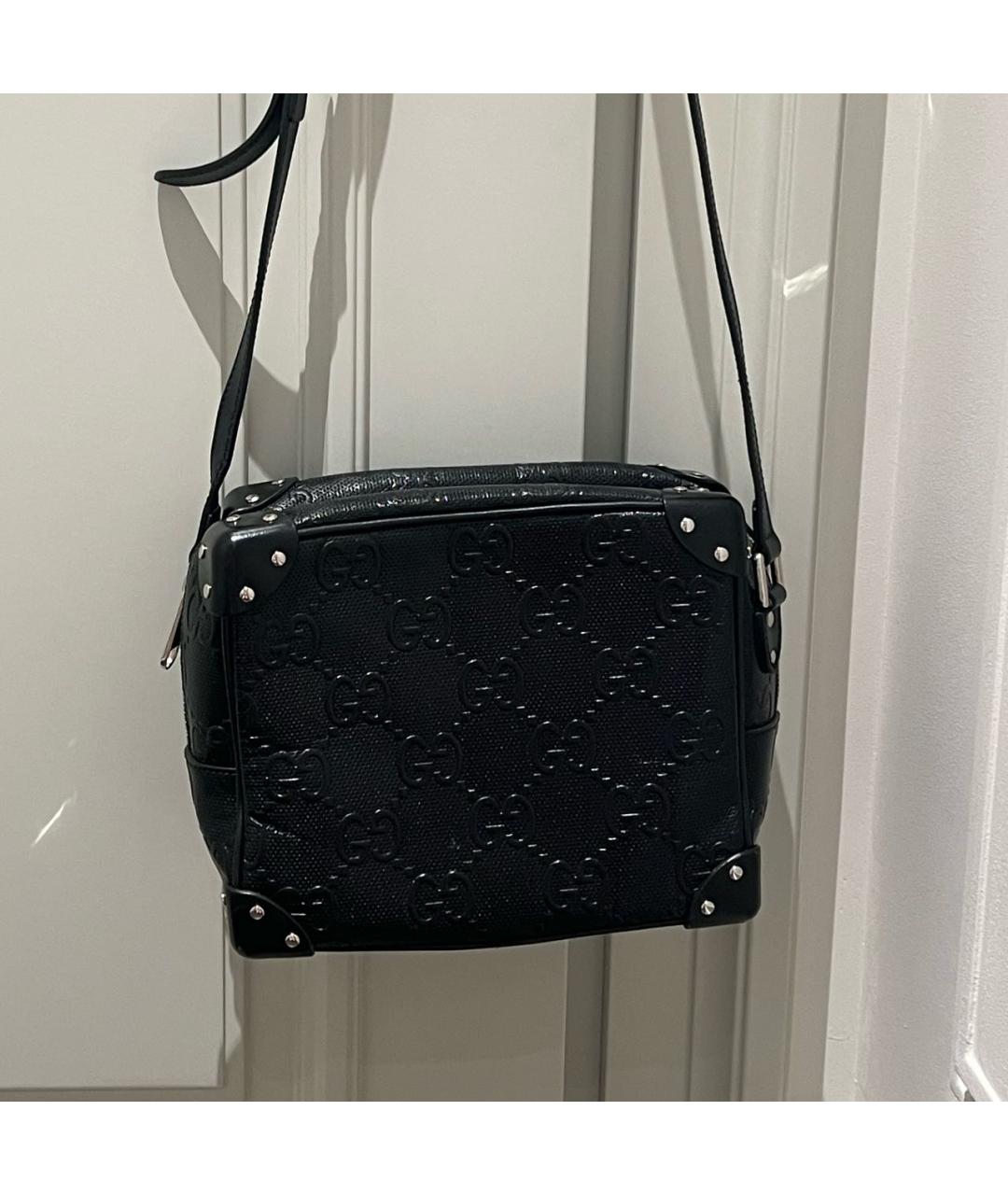 GUCCI Черная кожаная сумка через плечо, фото 5