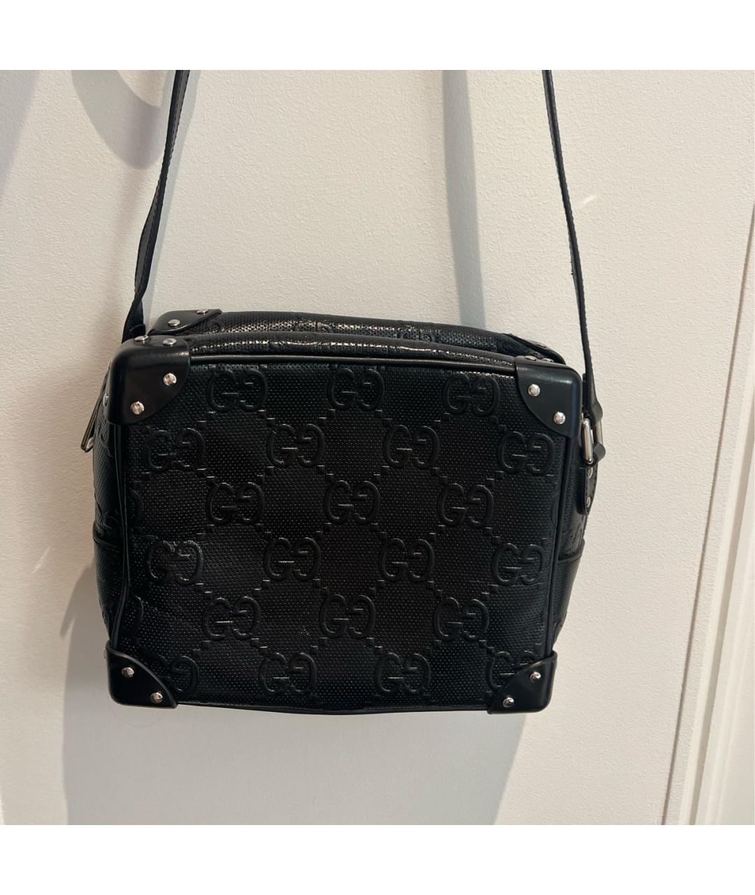 GUCCI Черная кожаная сумка через плечо, фото 7