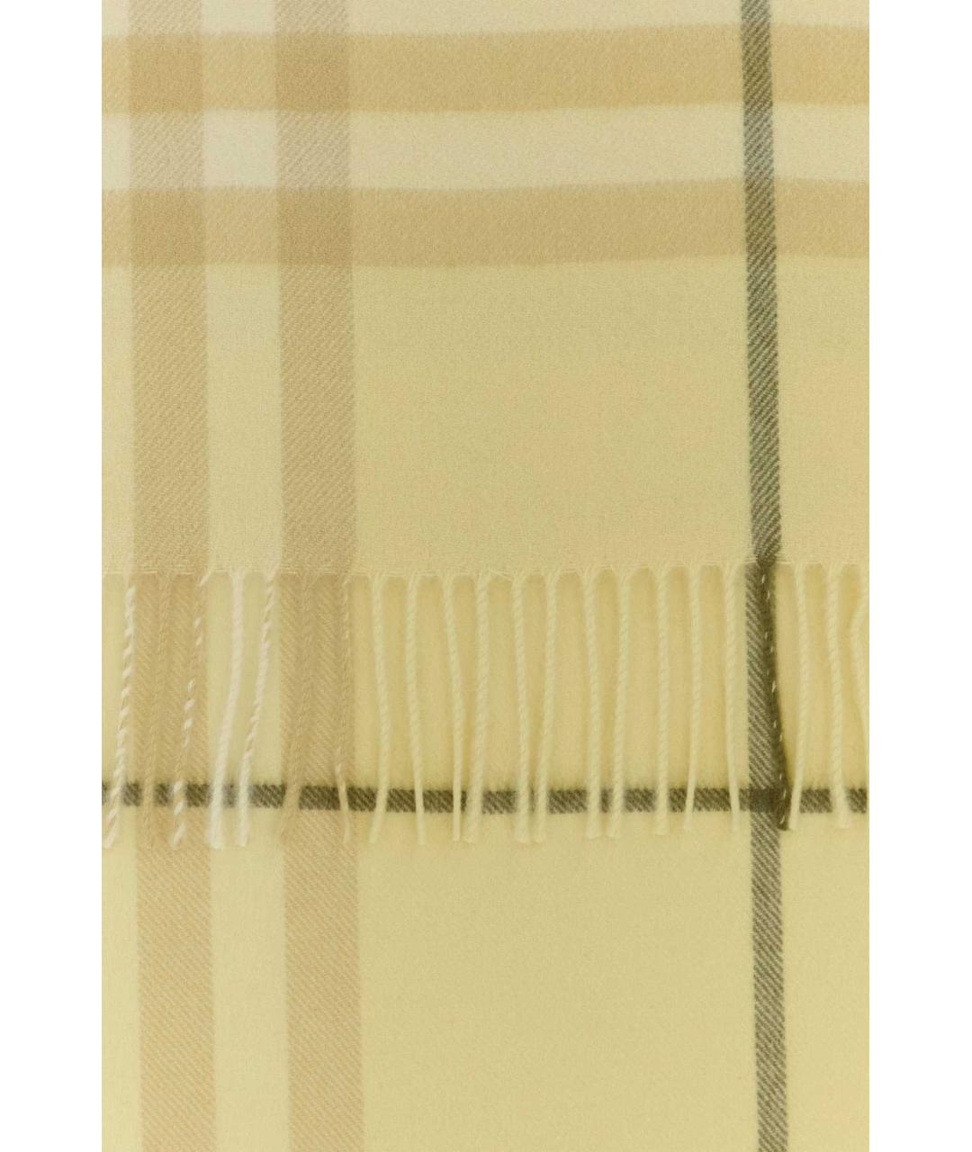 BURBERRY Желтый кашемировый шарф, фото 2