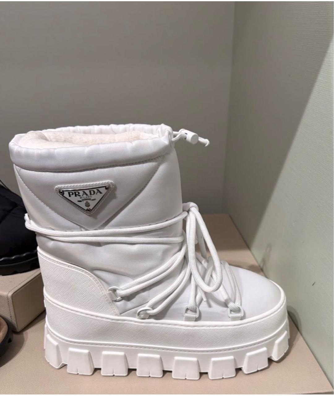 PRADA Белые неопреновые полусапоги, фото 4