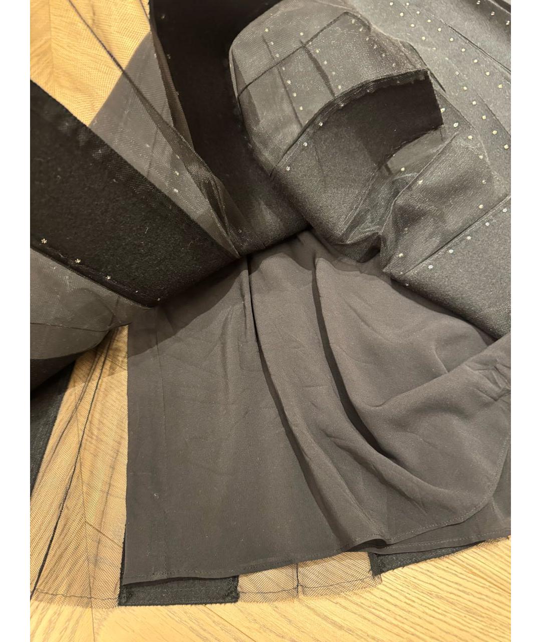 VALENTINO Черная шерстяная юбка миди, фото 4