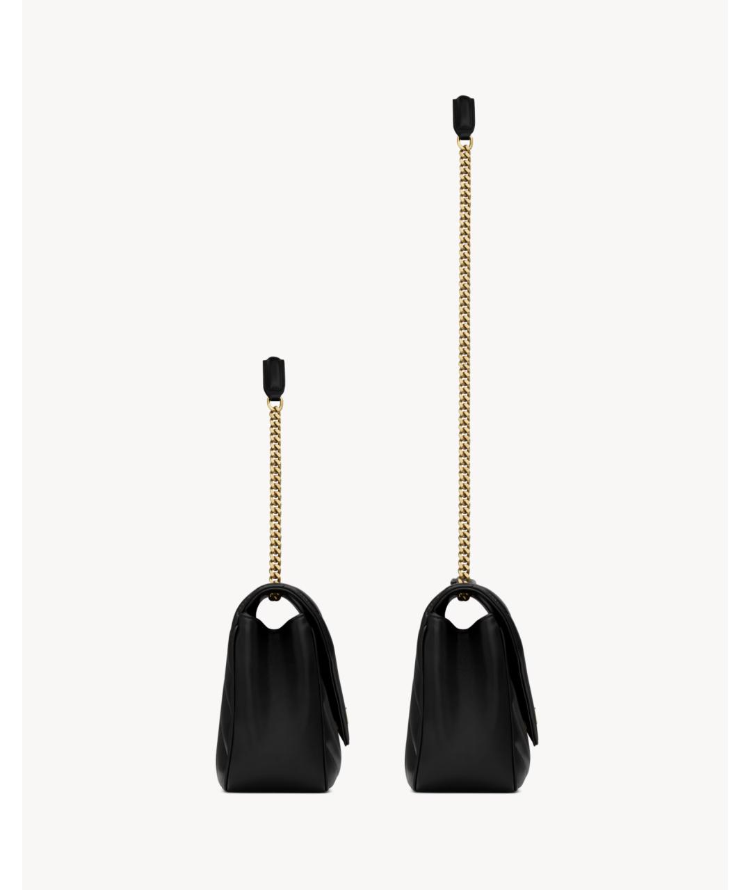 SAINT LAURENT Черная кожаная сумка через плечо, фото 4