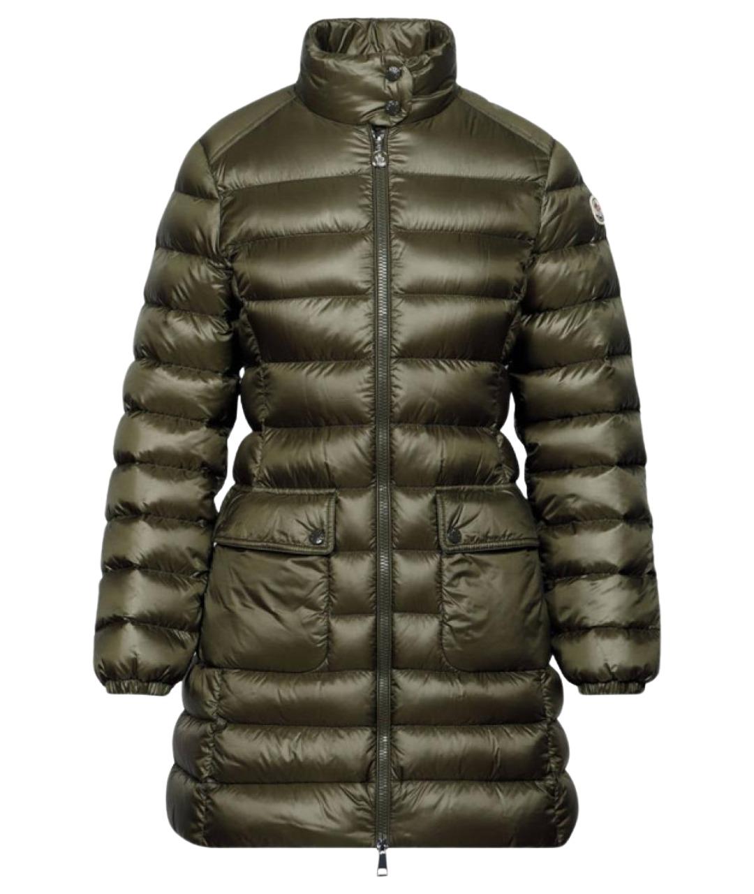 MONCLER Хаки полиамидовый пуховик, фото 1