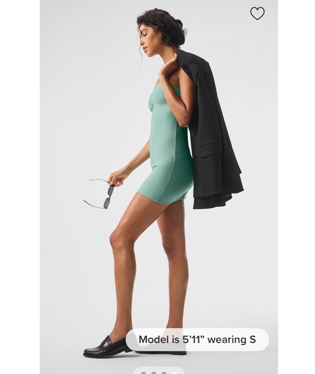 ALO YOGA Зеленые полиэстеровое повседневное платье, фото 6