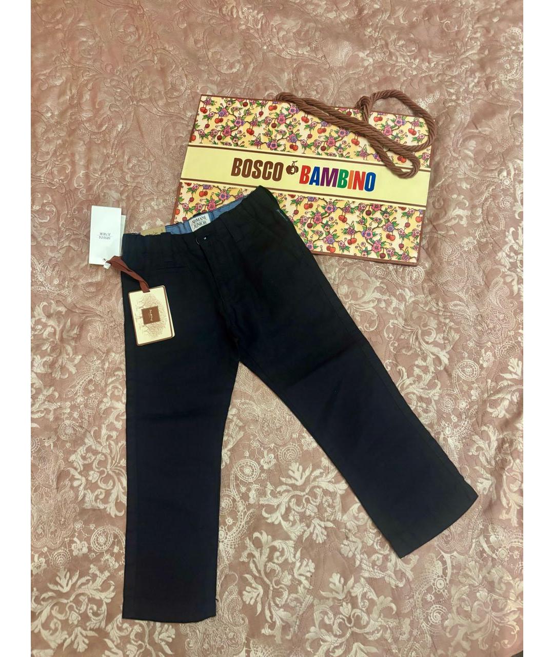 ARMANI JUNIOR Черные хлопковые детские джинсы, фото 6