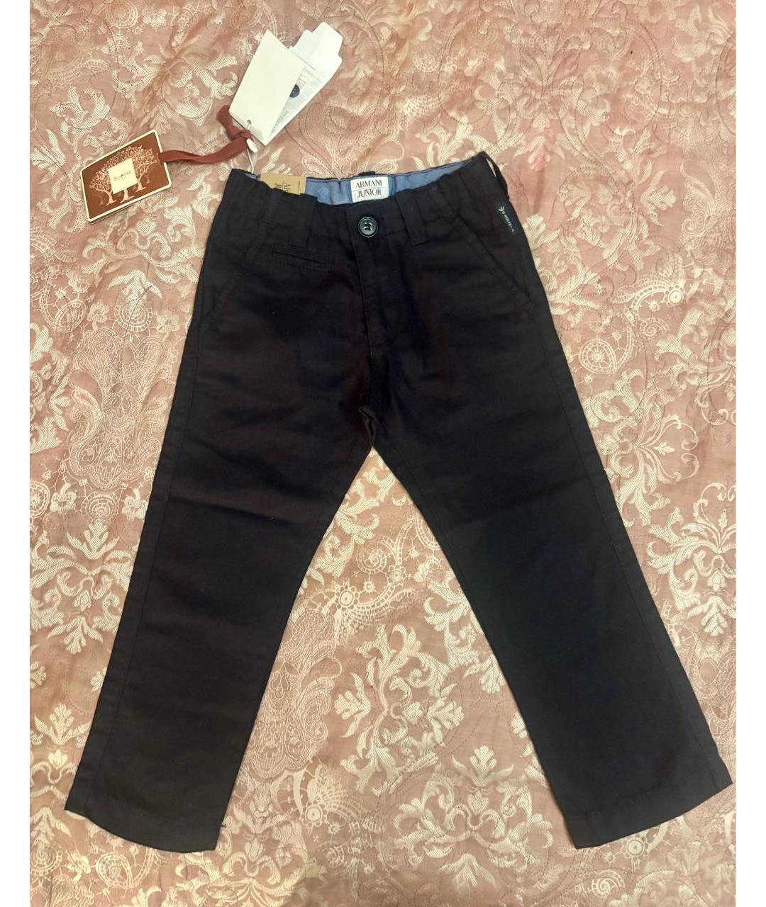 ARMANI JUNIOR Черные хлопковые детские джинсы, фото 7