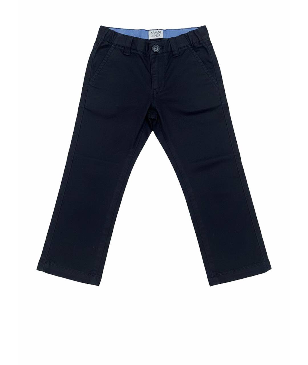ARMANI JUNIOR Черные хлопковые детские джинсы, фото 1