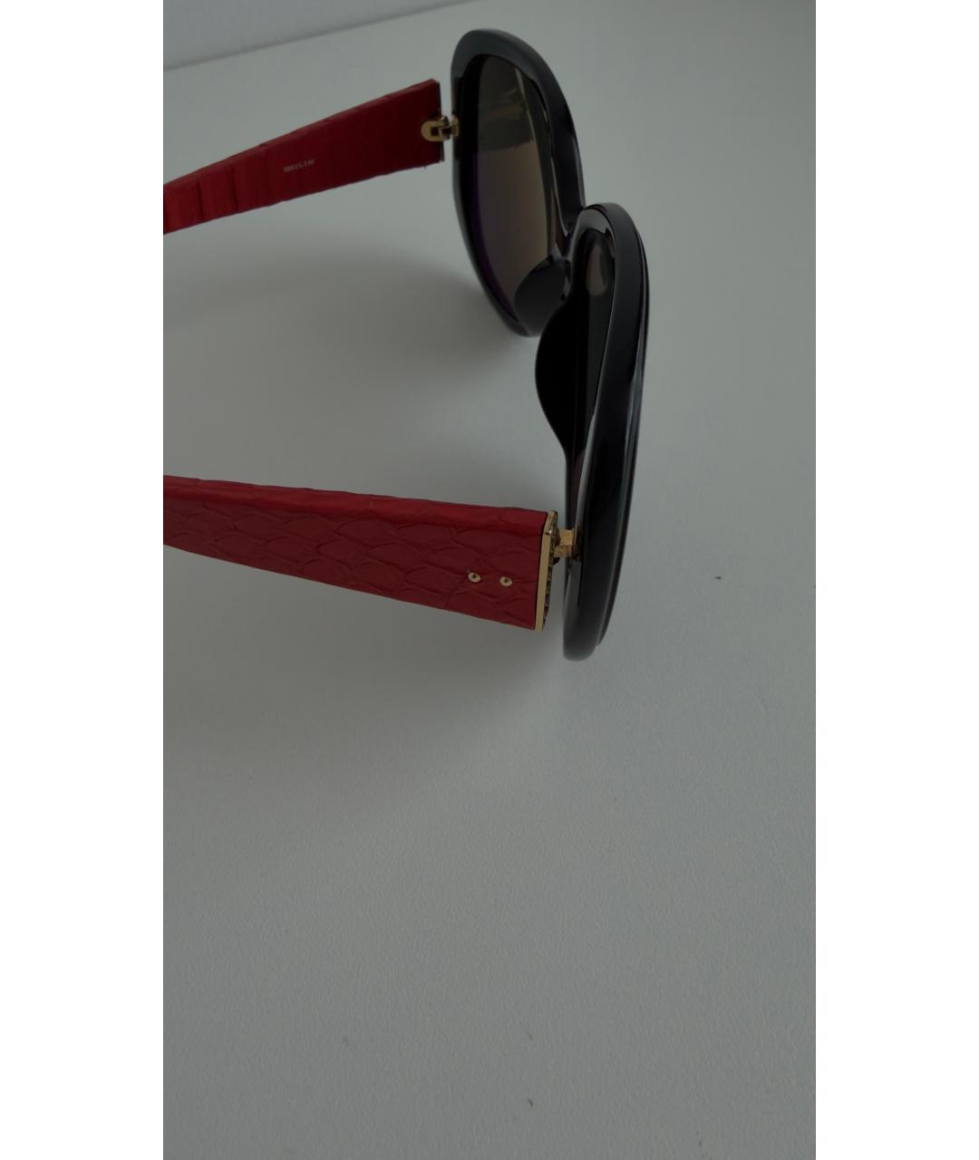 LINDA FARROW Красные пластиковые солнцезащитные очки, фото 2