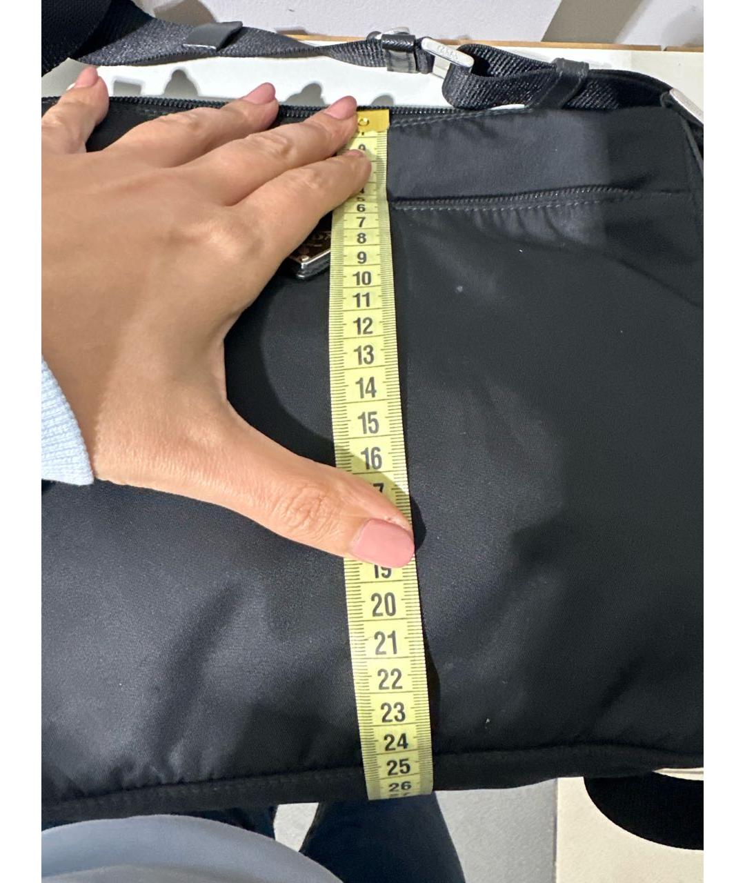 PRADA Черная тканевая сумка на плечо, фото 8