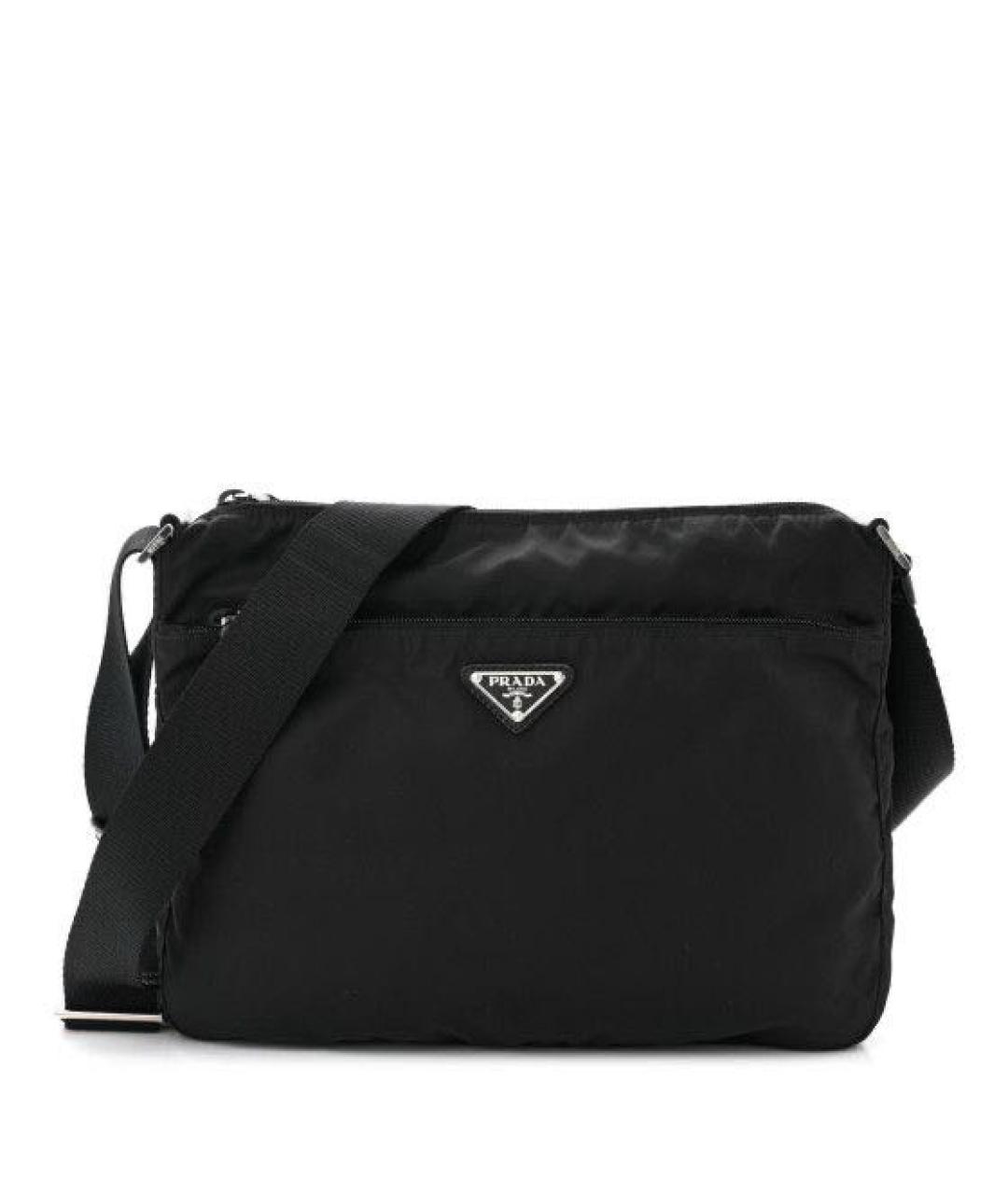 PRADA Черная тканевая сумка на плечо, фото 9