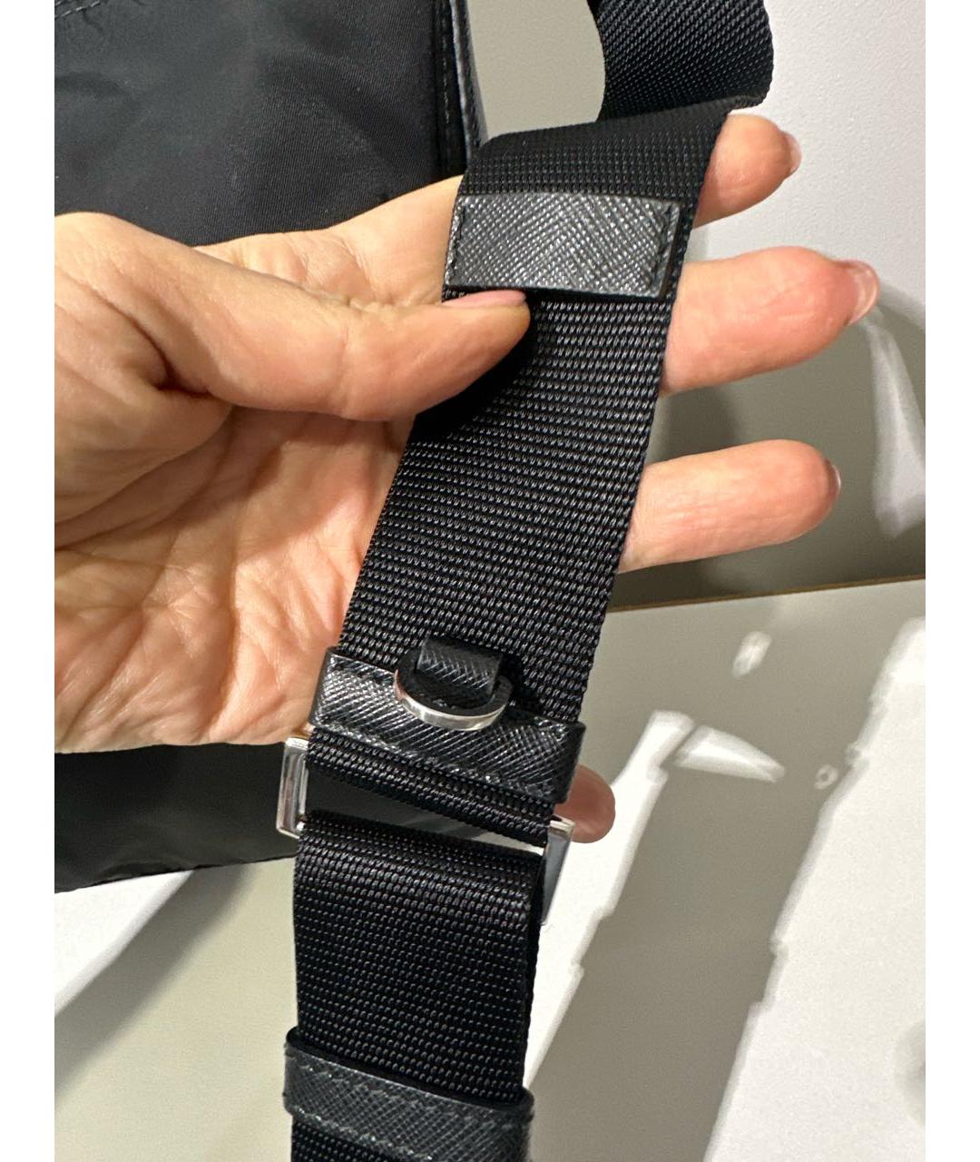 PRADA Черная тканевая сумка на плечо, фото 6