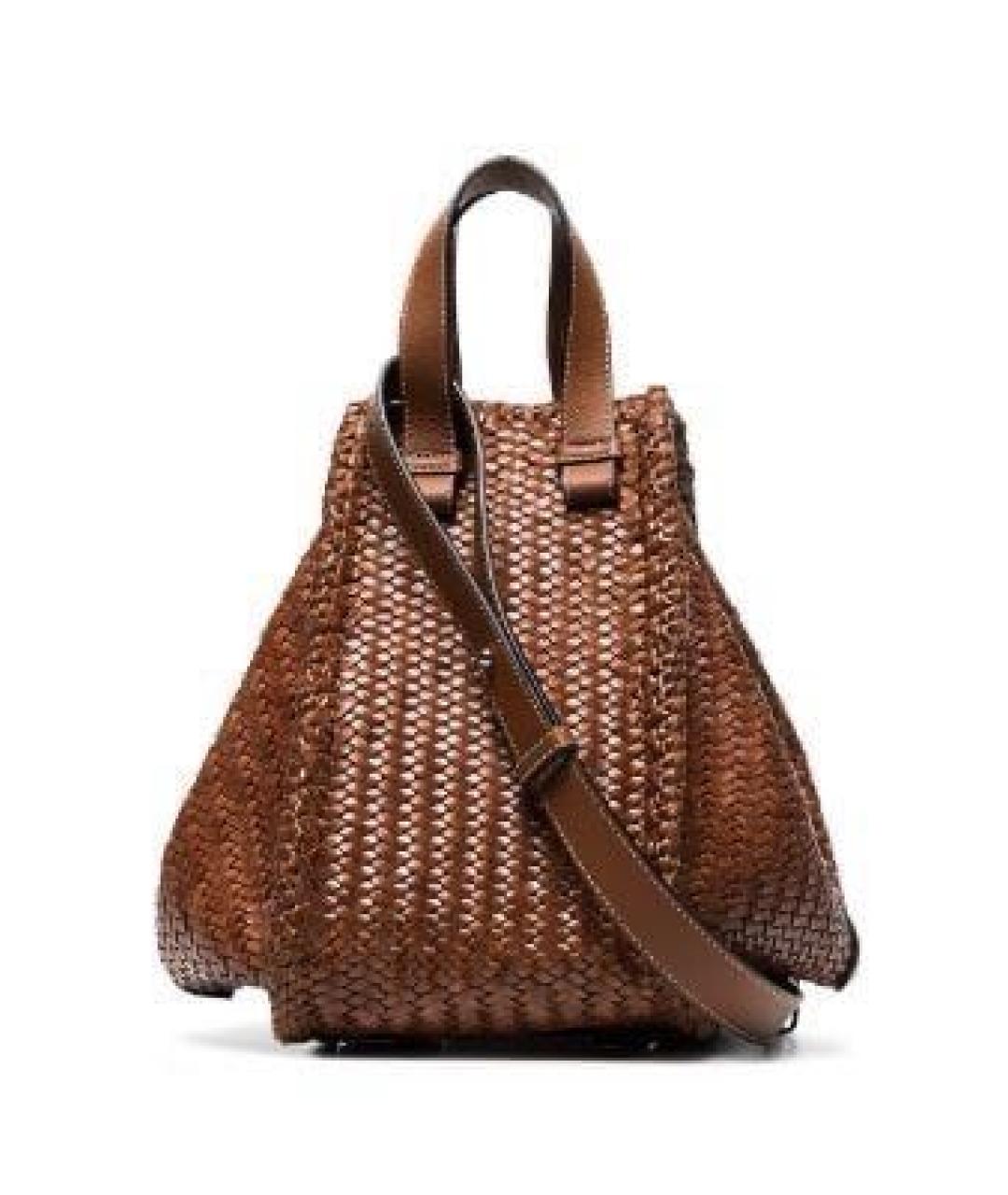 LOEWE Коричневая кожаная сумка с короткими ручками, фото 3