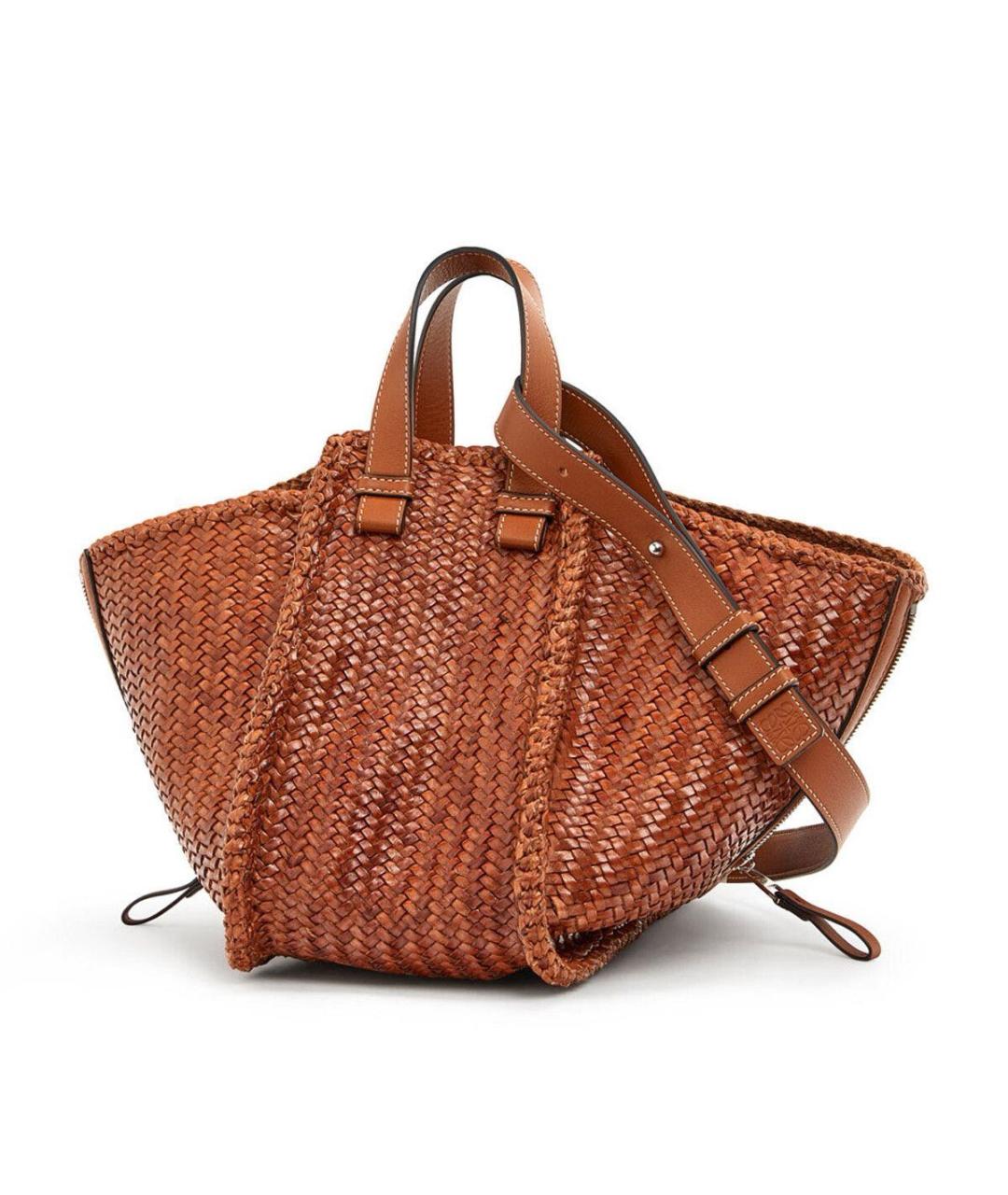 LOEWE Коричневая кожаная сумка с короткими ручками, фото 4