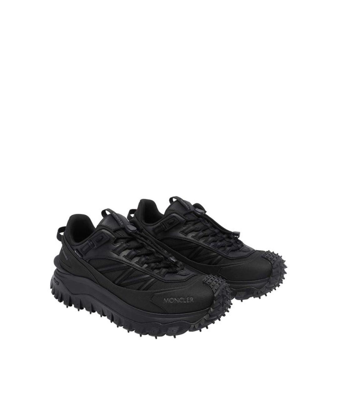 MONCLER Черные низкие кроссовки / кеды, фото 2