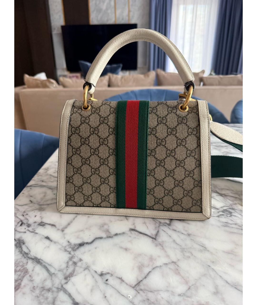 GUCCI Серая кожаная сумка через плечо, фото 3