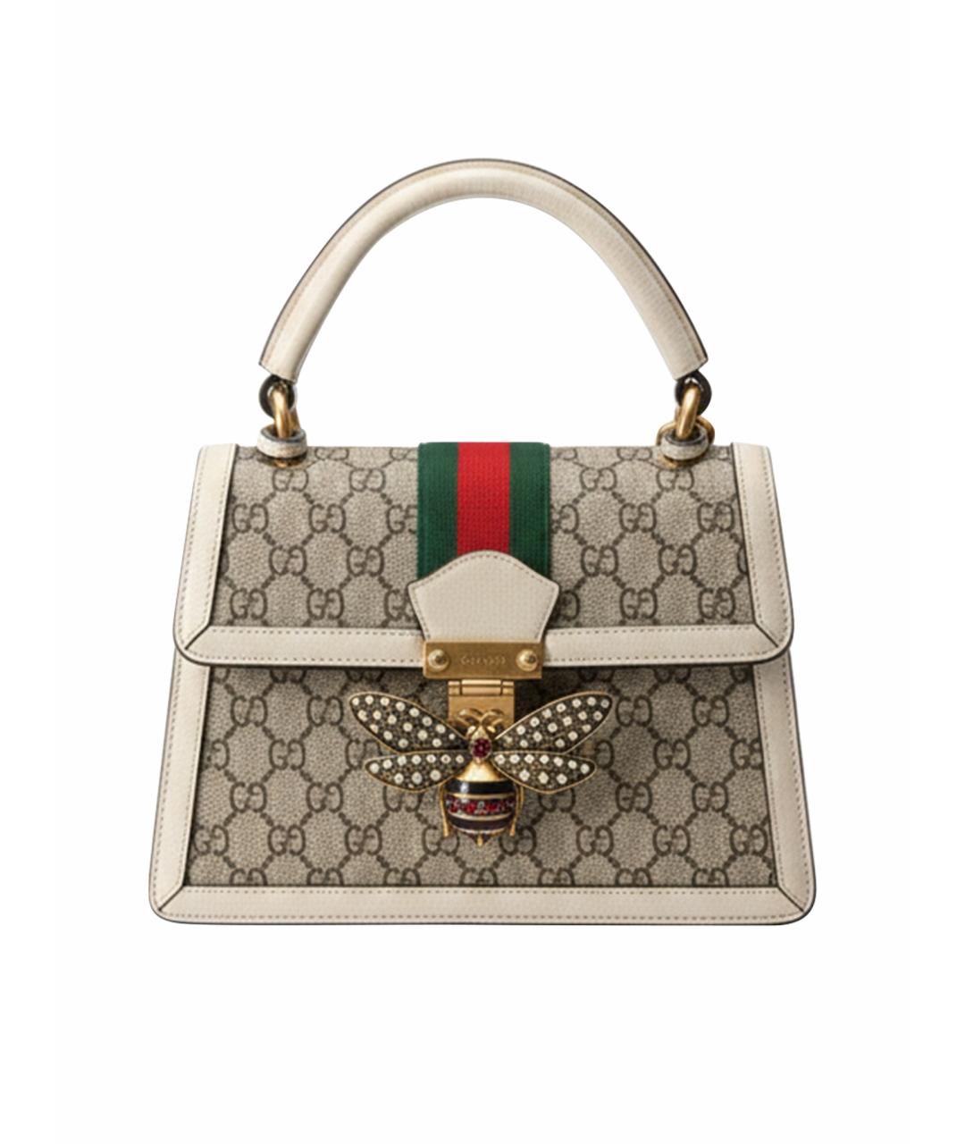 GUCCI Серая кожаная сумка через плечо, фото 1