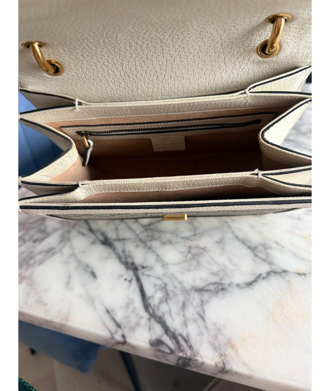 GUCCI Серая кожаная сумка через плечо, фото 4