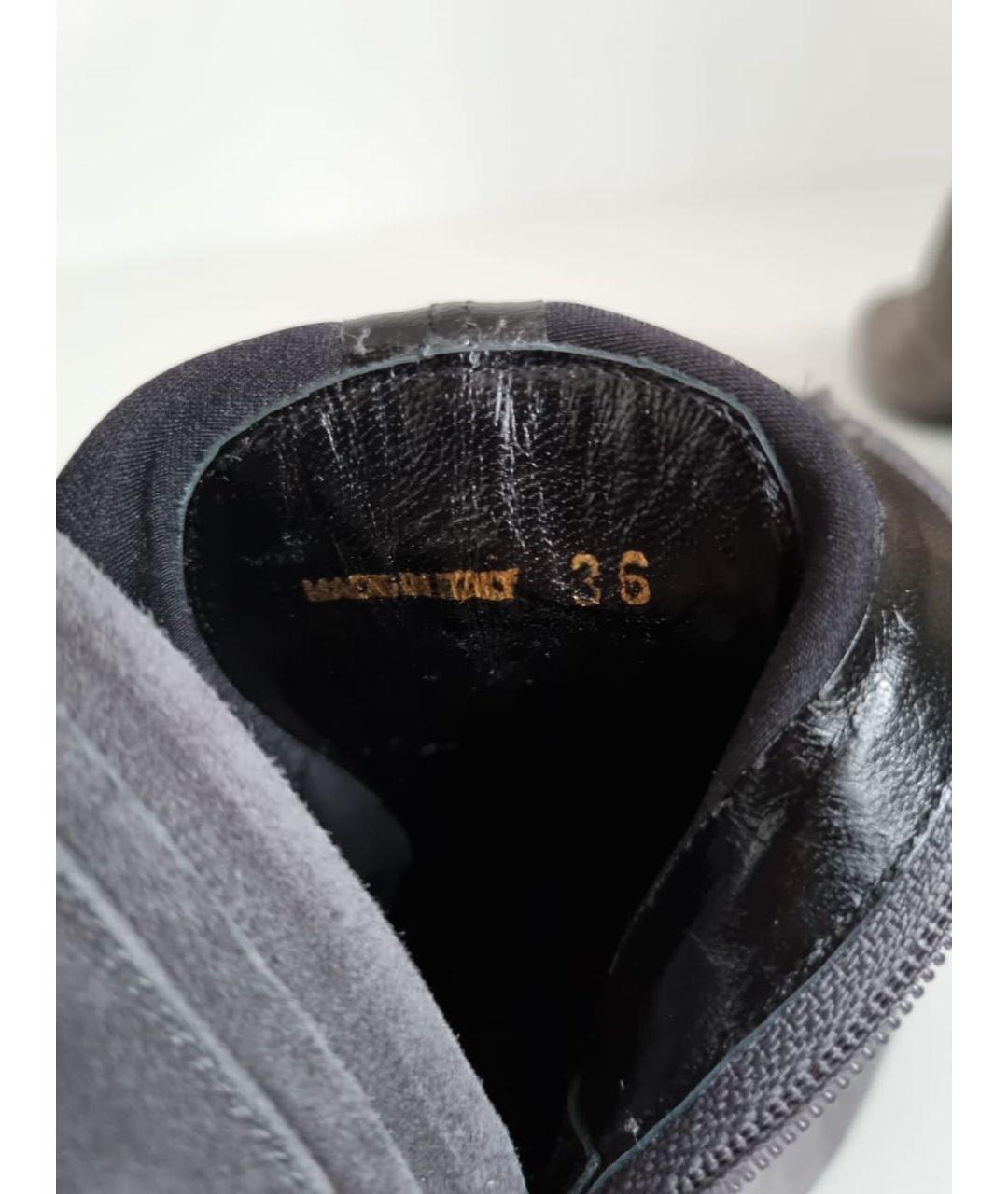 PRADA Серые бархатные полусапоги, фото 4