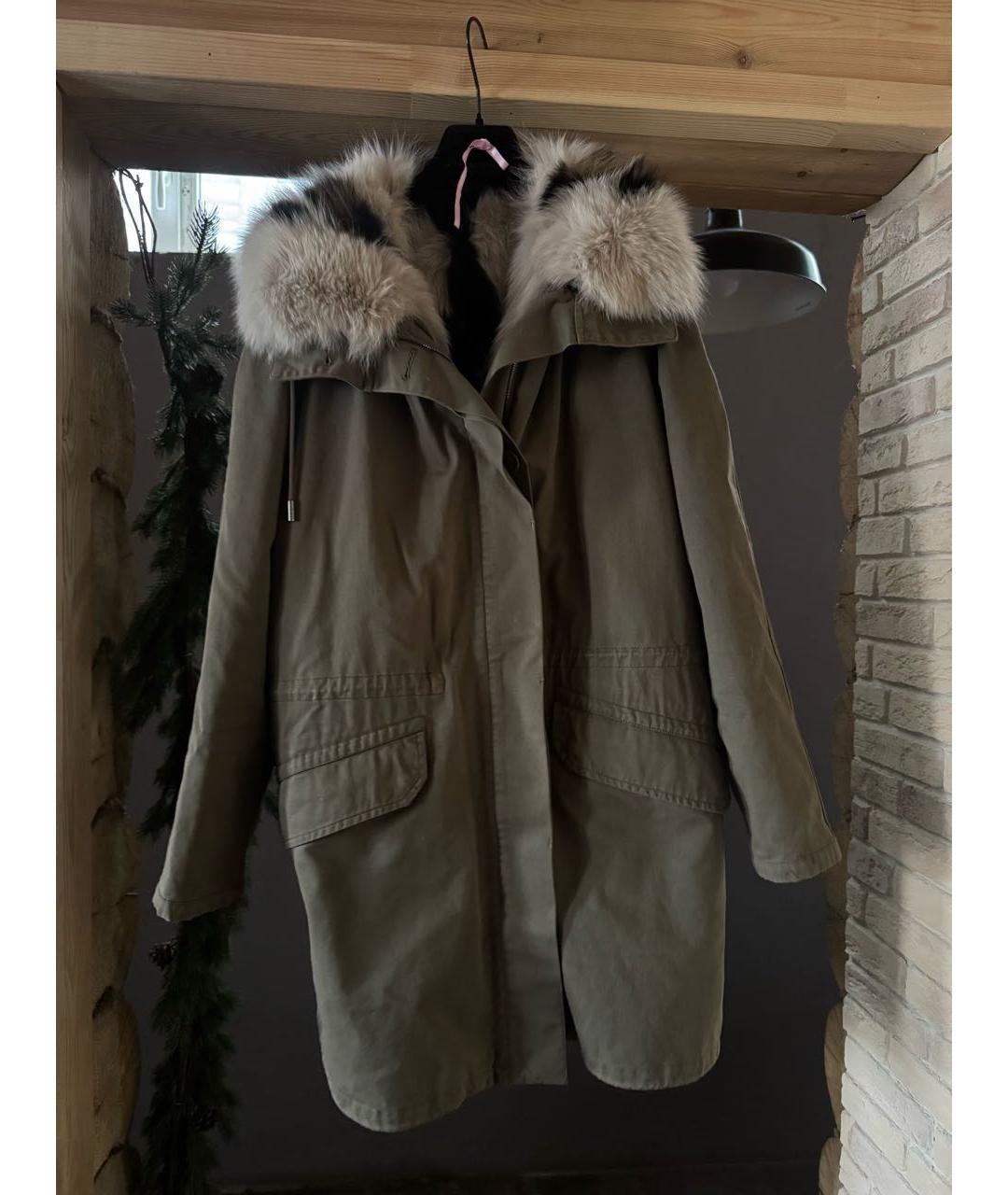 ARMY YVES SALOMON Хаки хлопковая парка, фото 9
