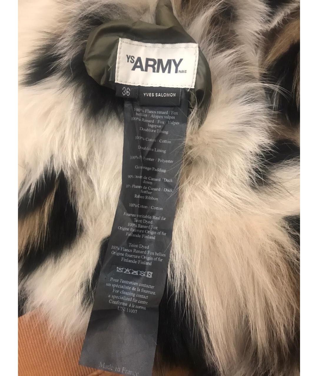 ARMY YVES SALOMON Хаки хлопковая парка, фото 8