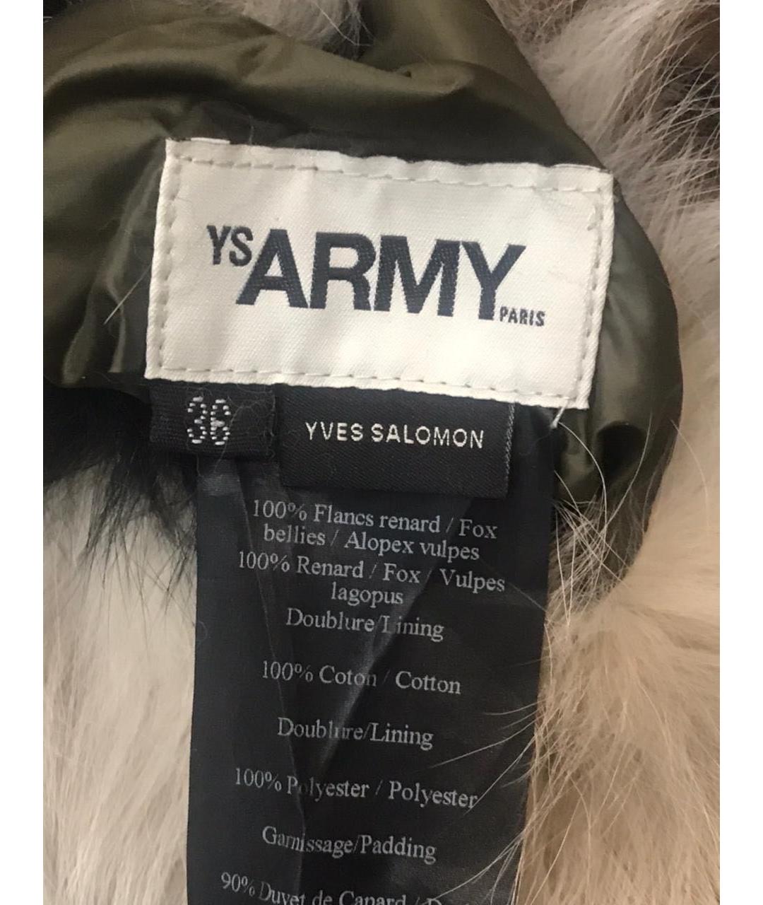 ARMY YVES SALOMON Хаки хлопковая парка, фото 6
