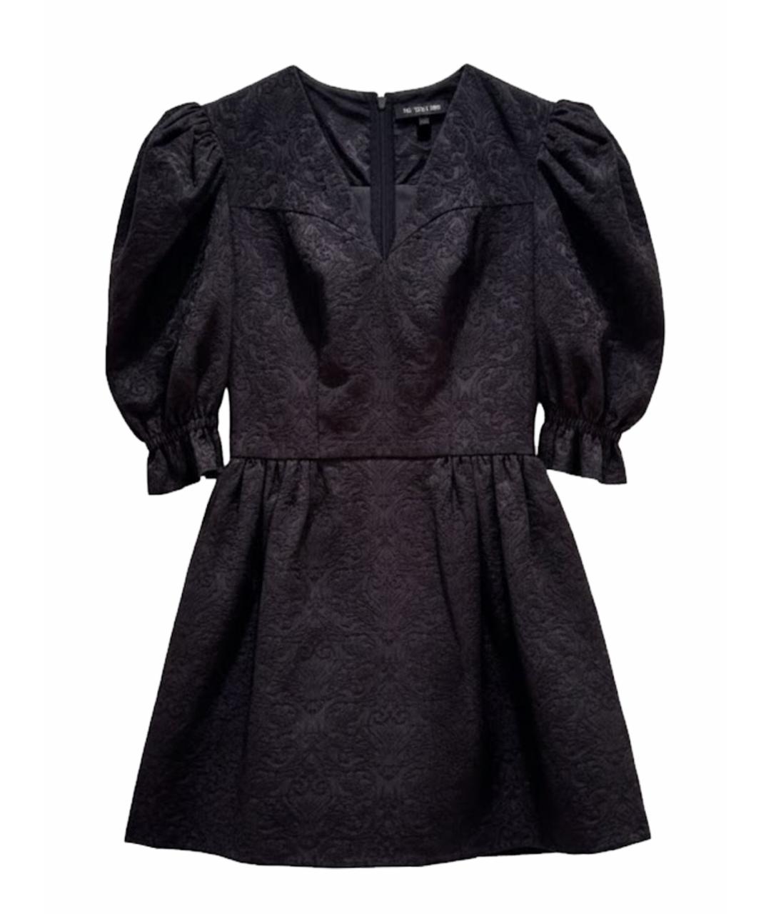 ULYANA SERGEENKO Черное шелковое коктейльное платье, фото 1