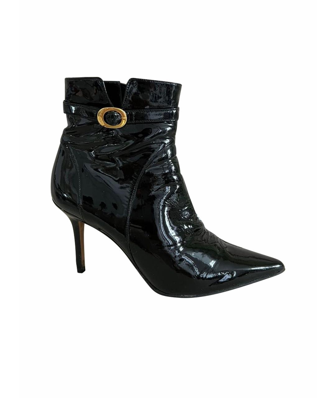 JIMMY CHOO Черные ботильоны из лакированной кожи, фото 1