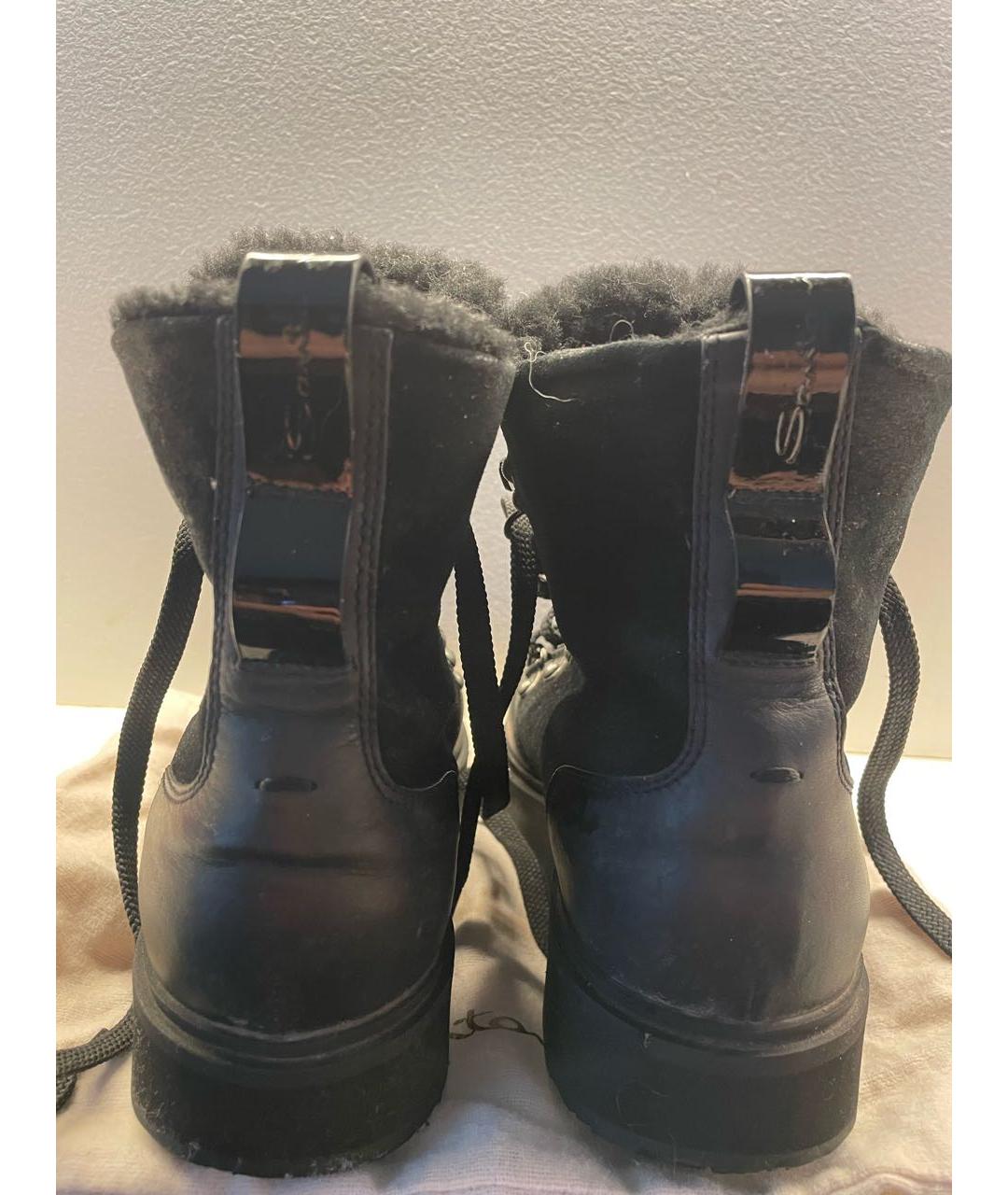 SANTONI Черные кожаные ботинки, фото 3