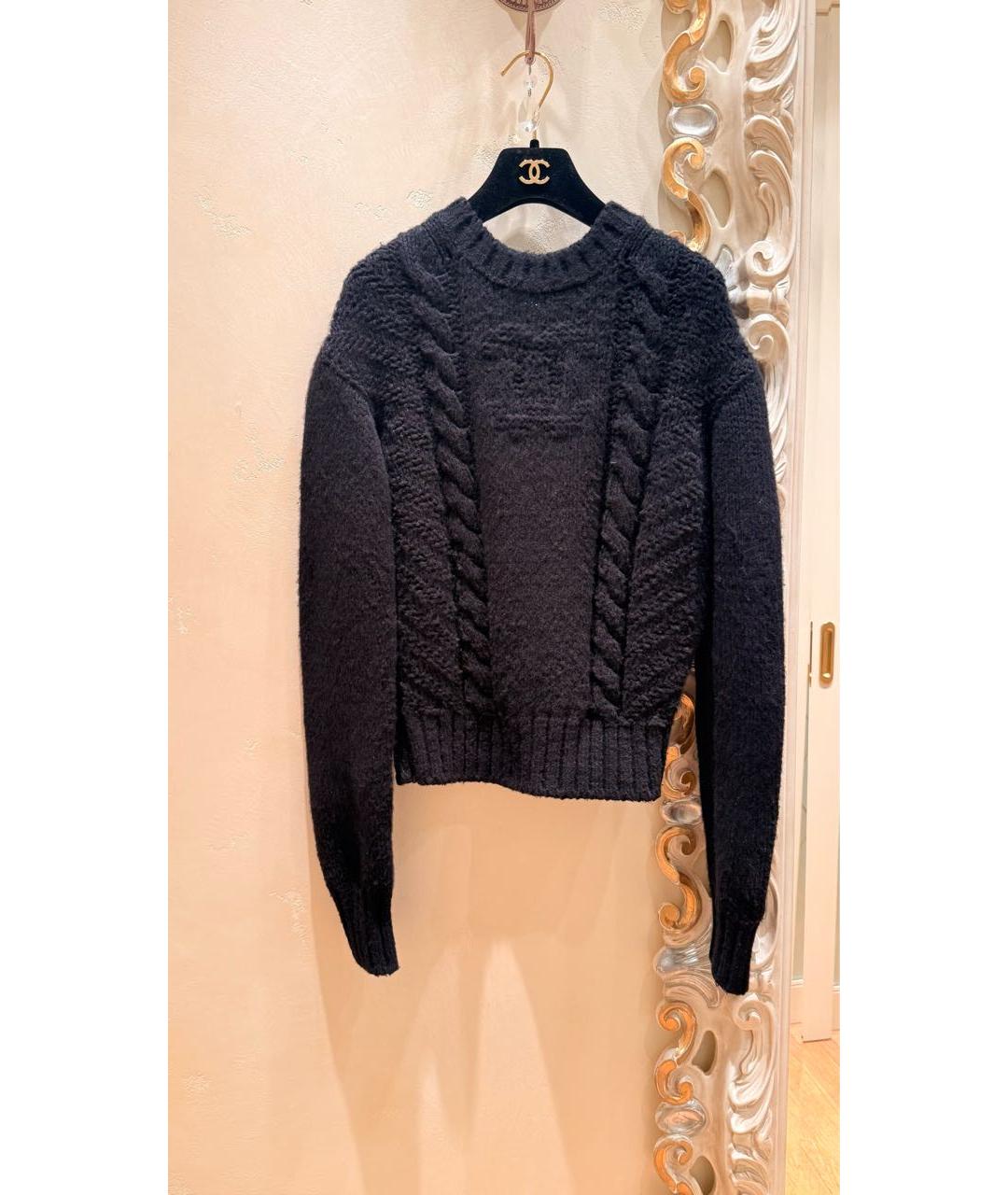 CHANEL Черный кашемировый джемпер / свитер, фото 8