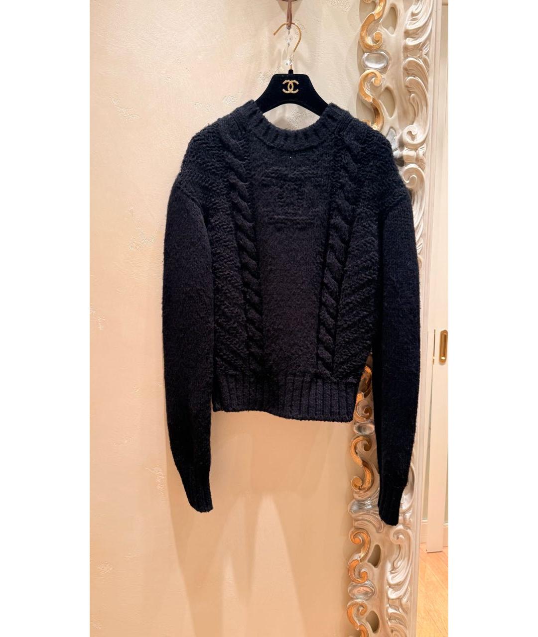 CHANEL Черный кашемировый джемпер / свитер, фото 7