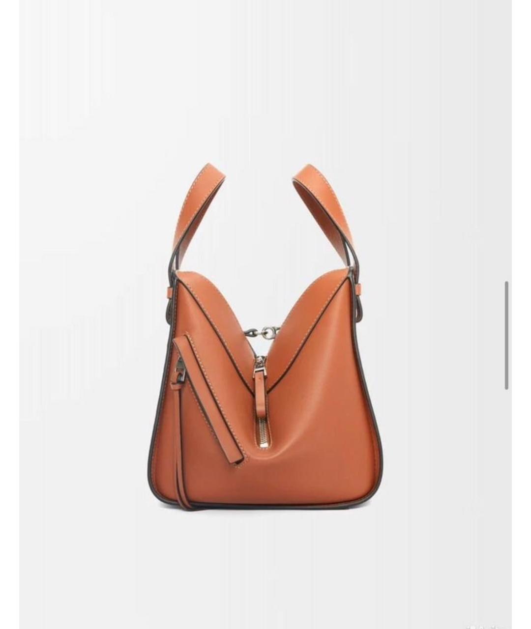 LOEWE Коричневая кожаная сумка с короткими ручками, фото 2