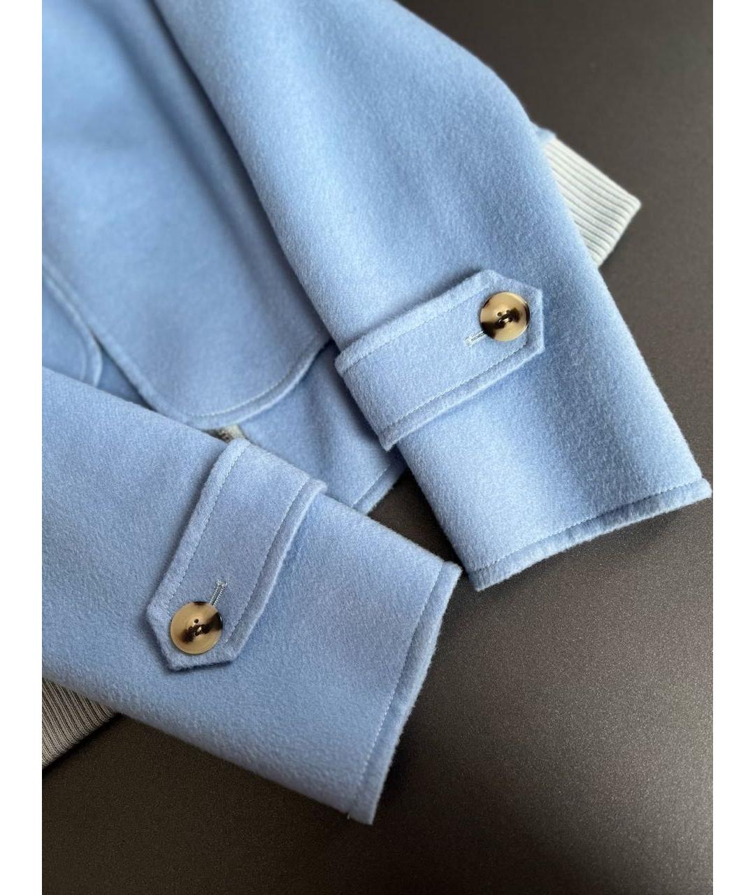 HERMES Голубое шерстяное пальто, фото 5