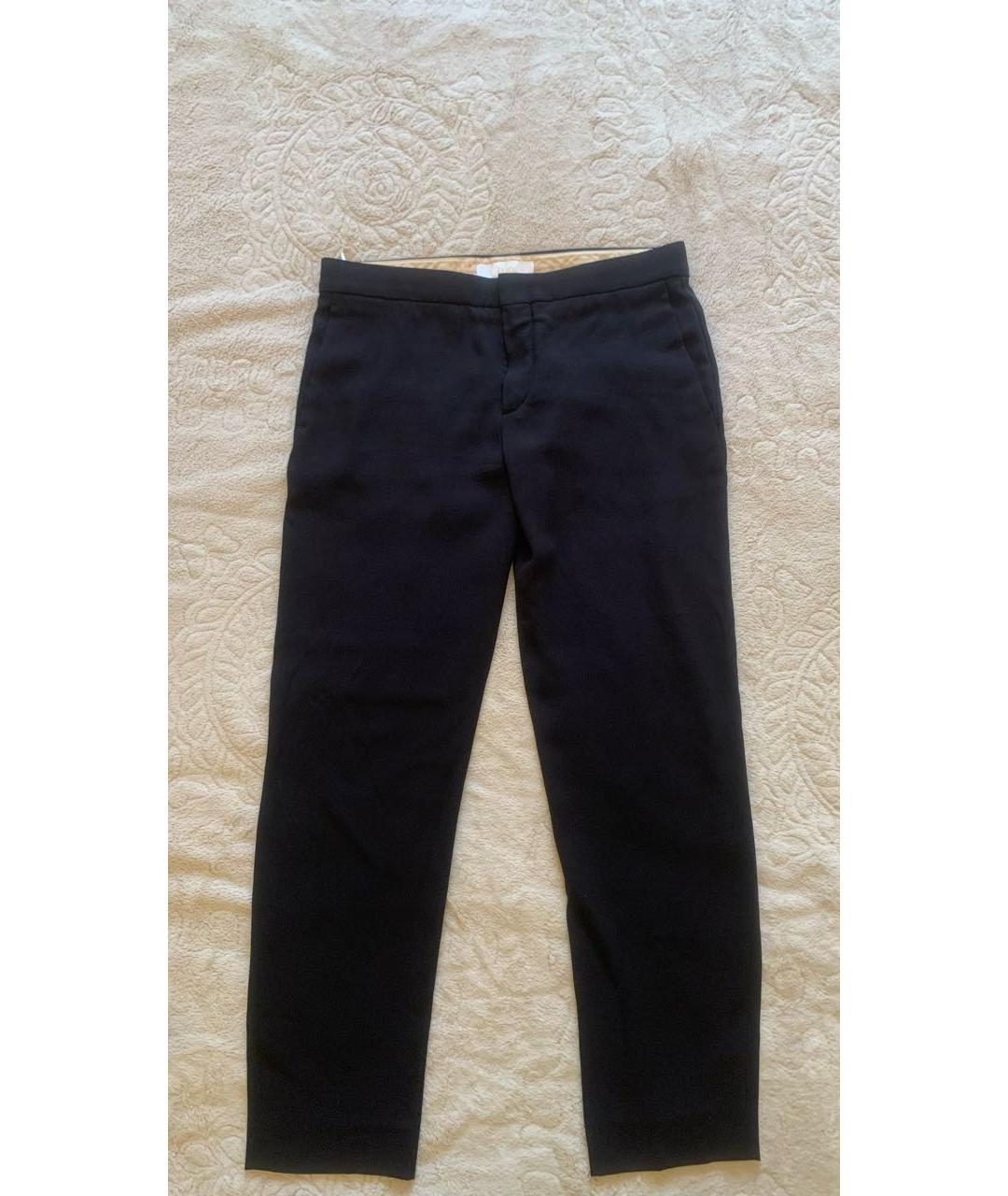 CHLOE Черные ацетатные прямые брюки, фото 6