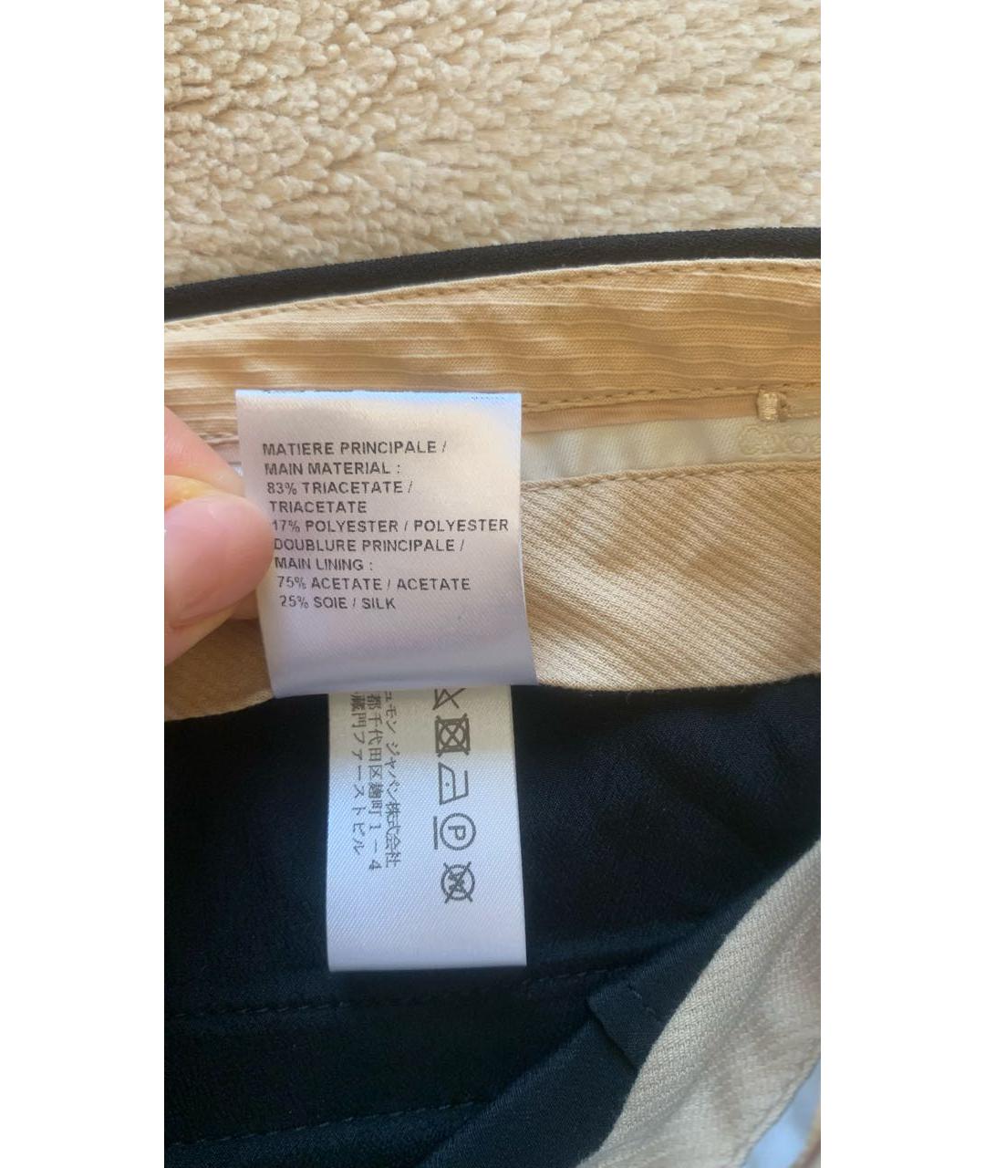 CHLOE Черные ацетатные прямые брюки, фото 4