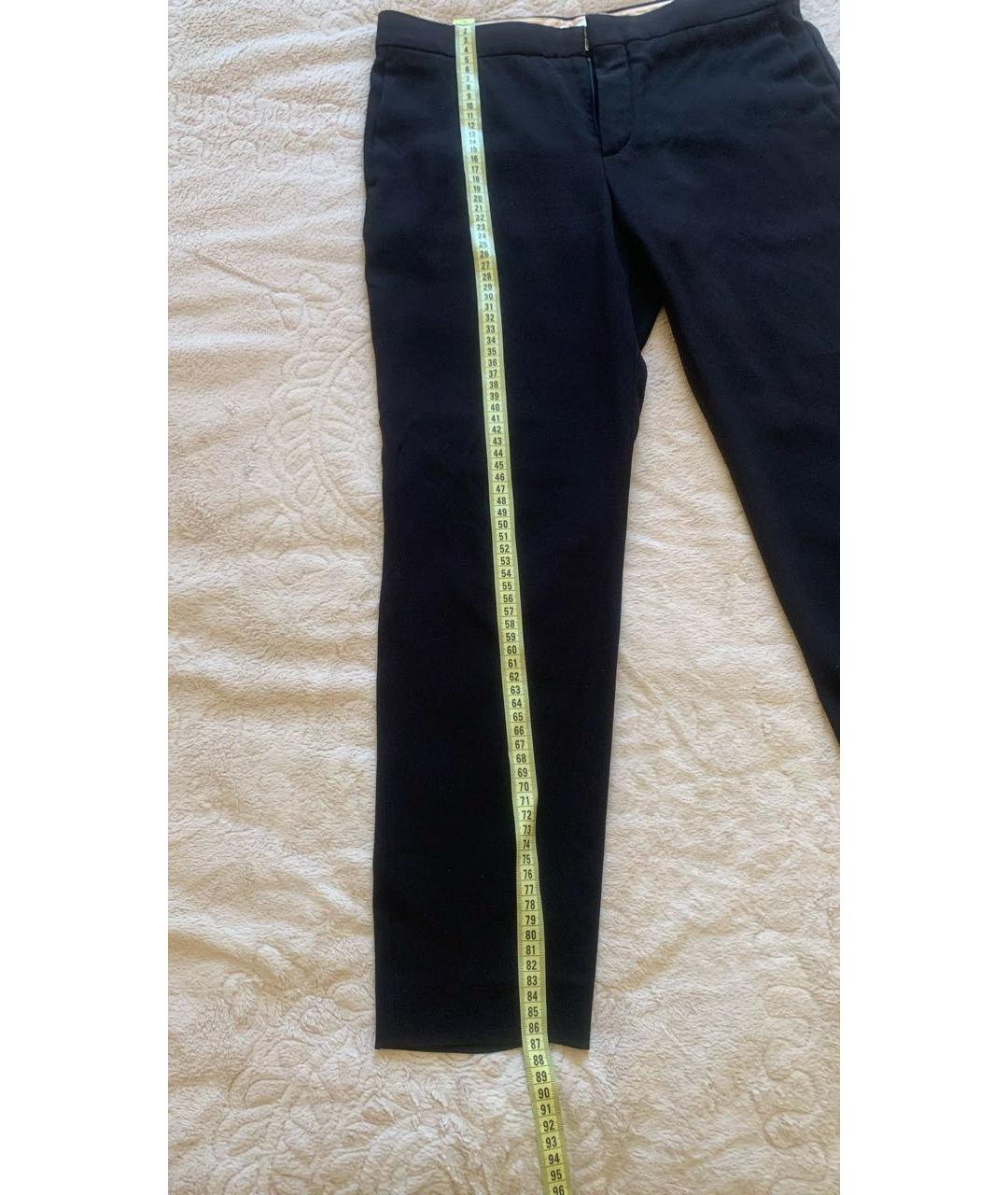 CHLOE Черные ацетатные прямые брюки, фото 5