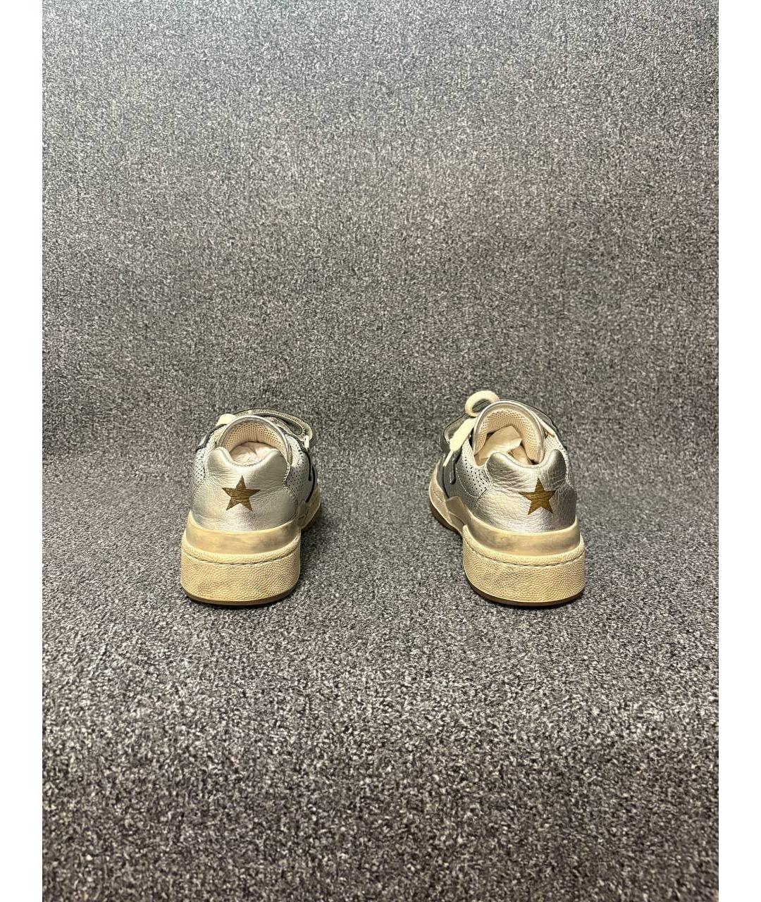 SAINT LAURENT Серебряные кожаные кеды, фото 4