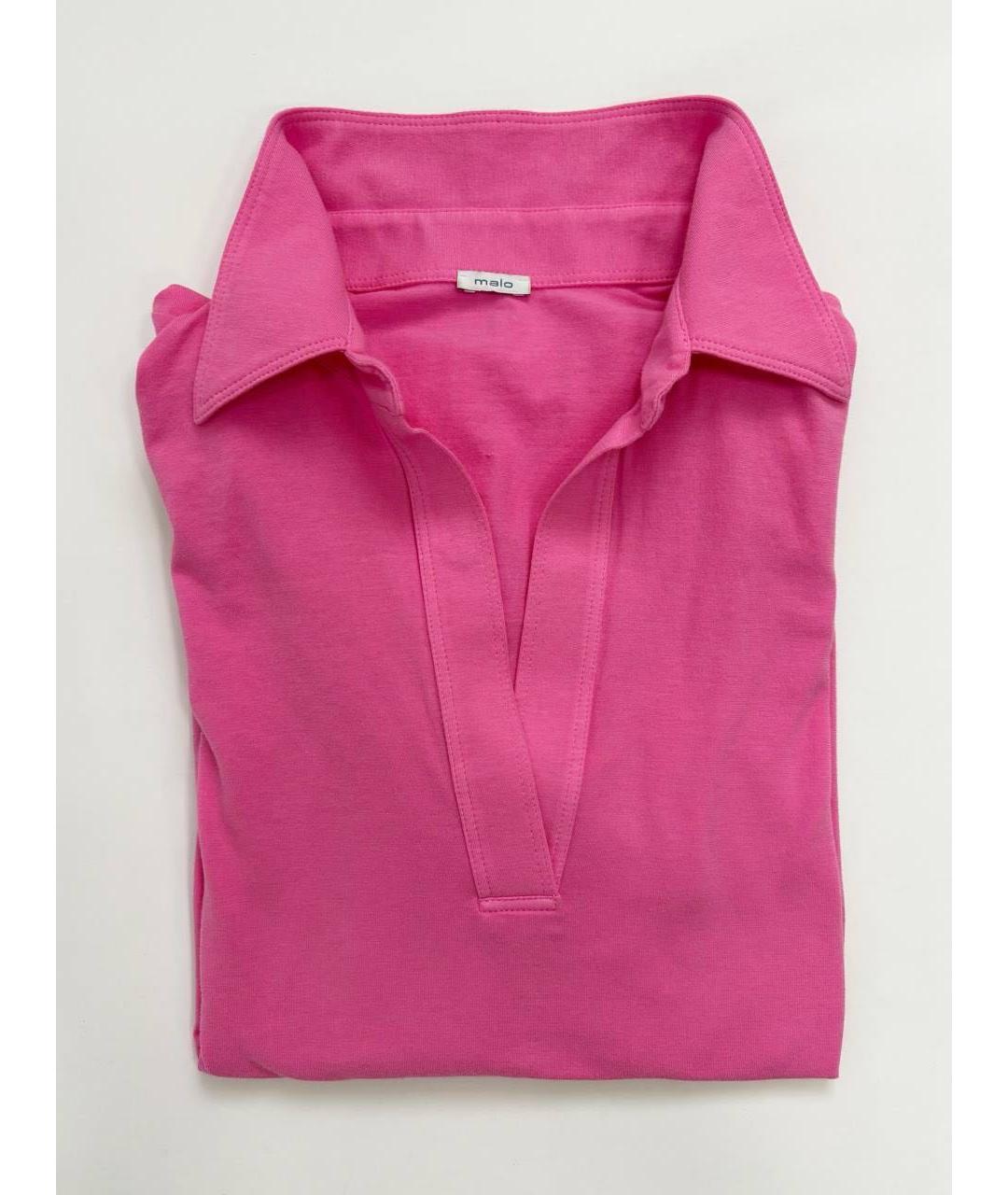 MALO Розовая хлопковая футболка, фото 6