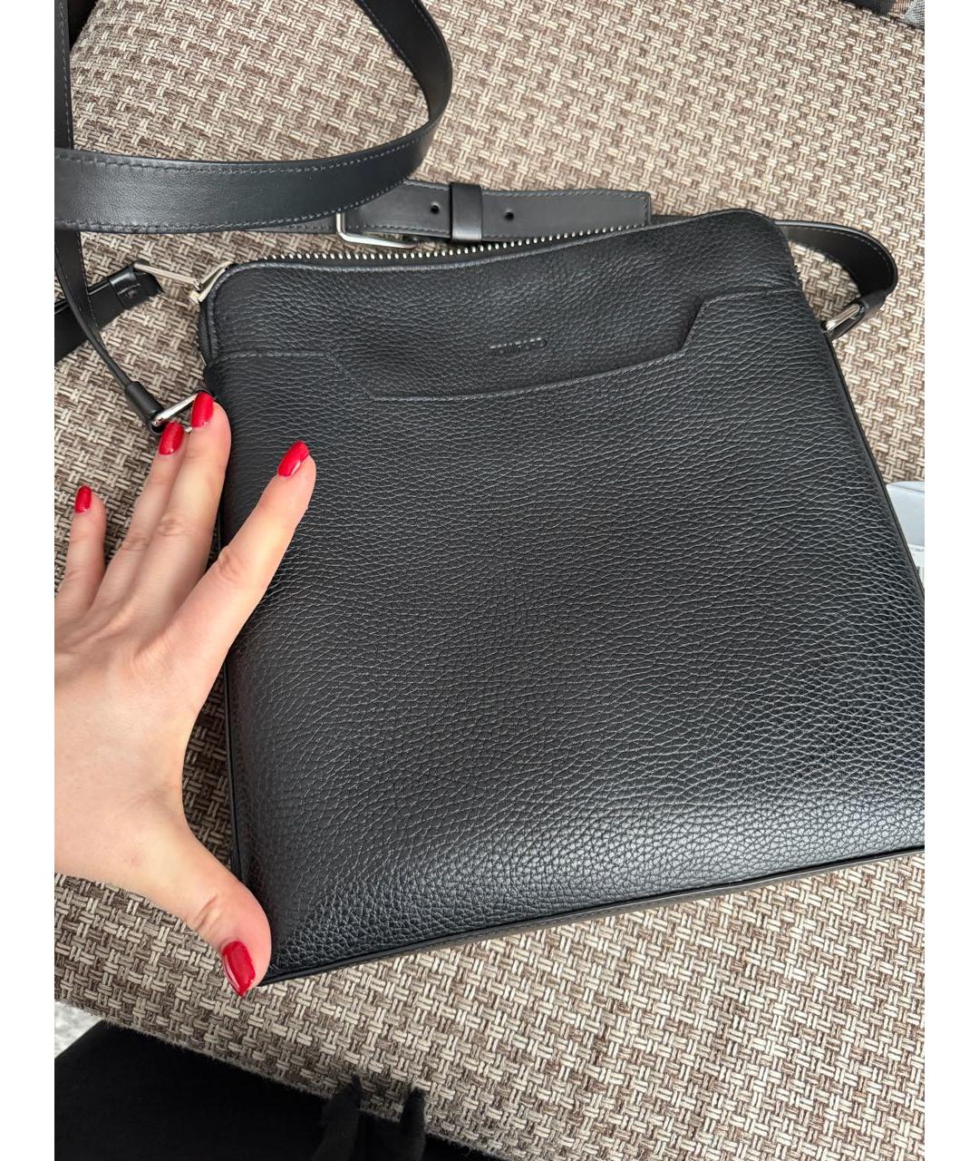 TOM FORD Черная кожаная сумка на плечо, фото 6