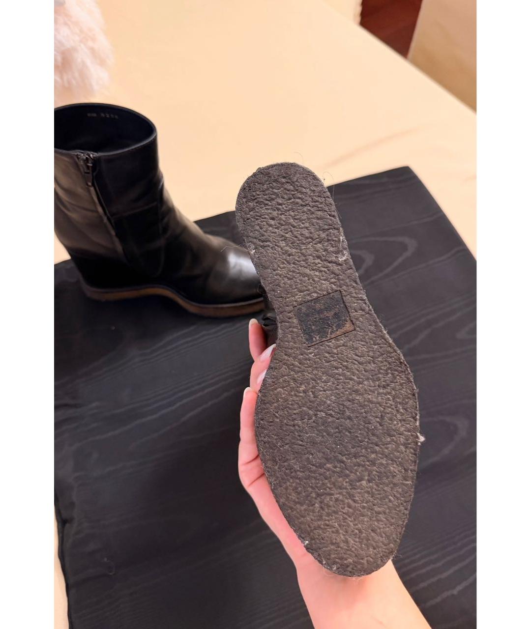 CELINE Черные кожаные ботильоны, фото 6