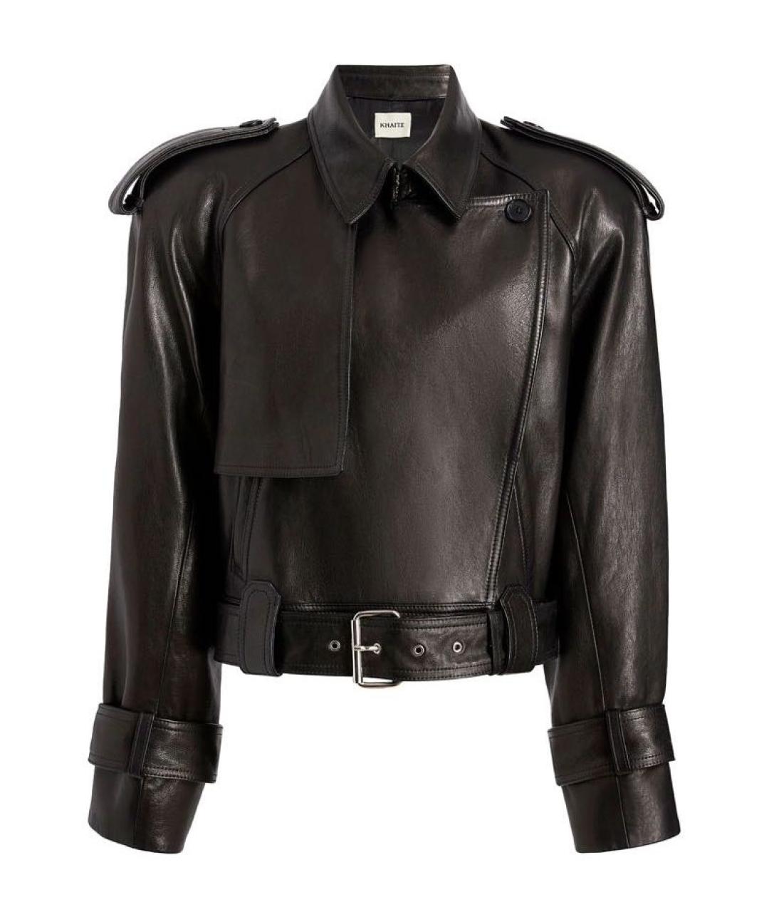 KHAITE Коричневая кожаная куртка, фото 1