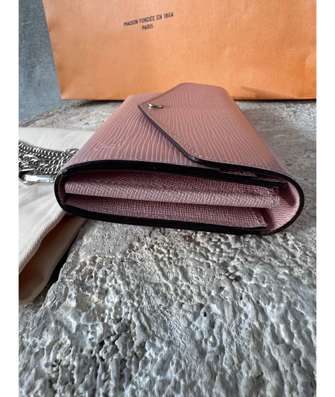 LOUIS VUITTON Розовая кожаная сумка через плечо, фото 5