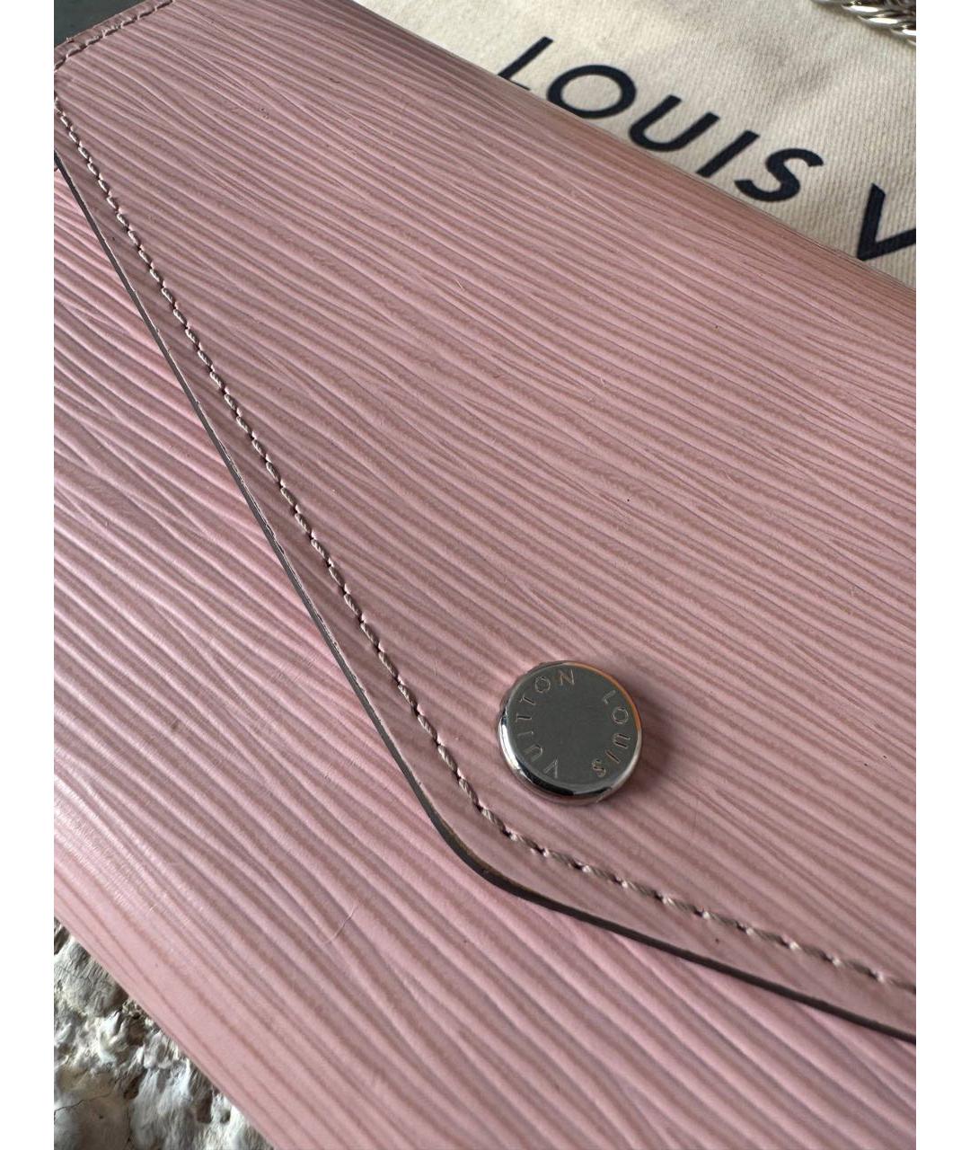 LOUIS VUITTON Розовая кожаная сумка через плечо, фото 7
